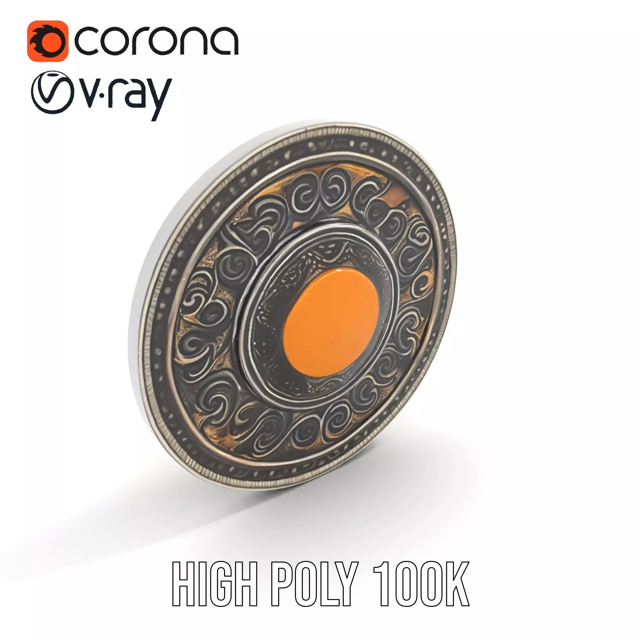 Ancient Amulet model pack Low-poly 3D model_17