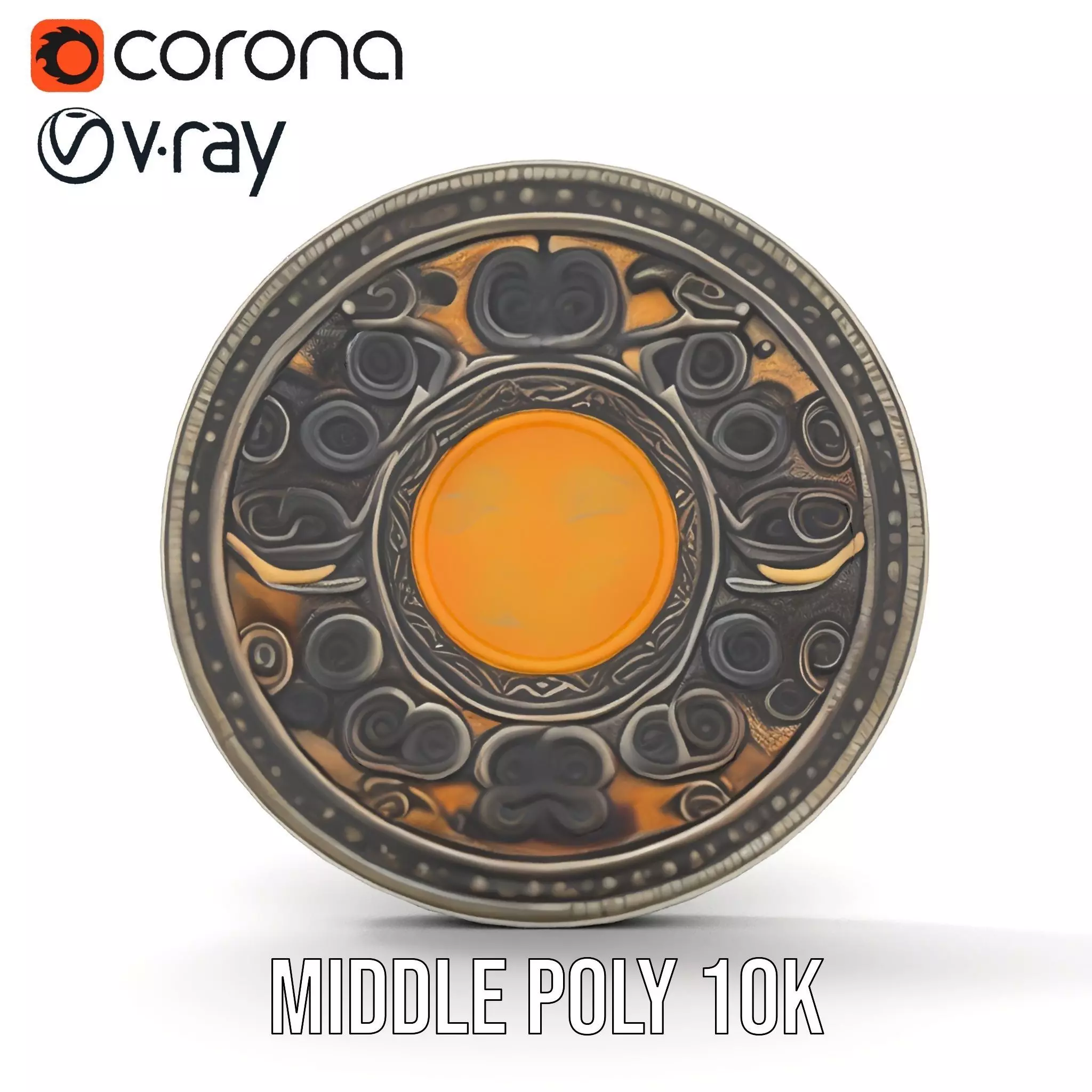 Ancient Amulet model pack Low-poly 3D model_11