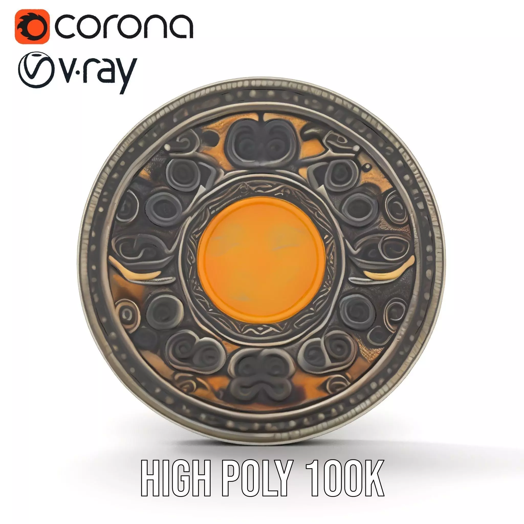 Ancient Amulet model pack Low-poly 3D model_20