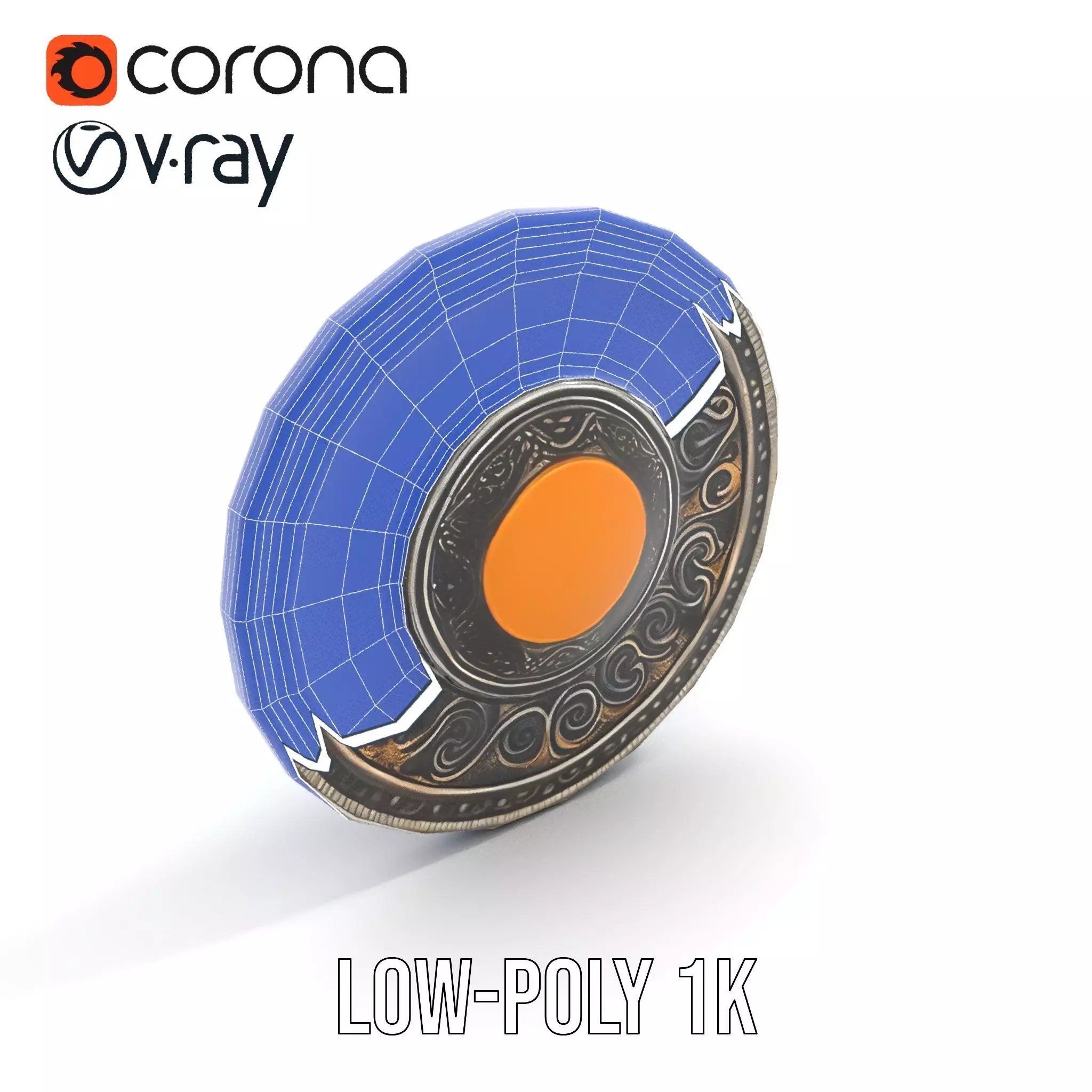 Ancient Amulet model pack Low-poly 3D model_19