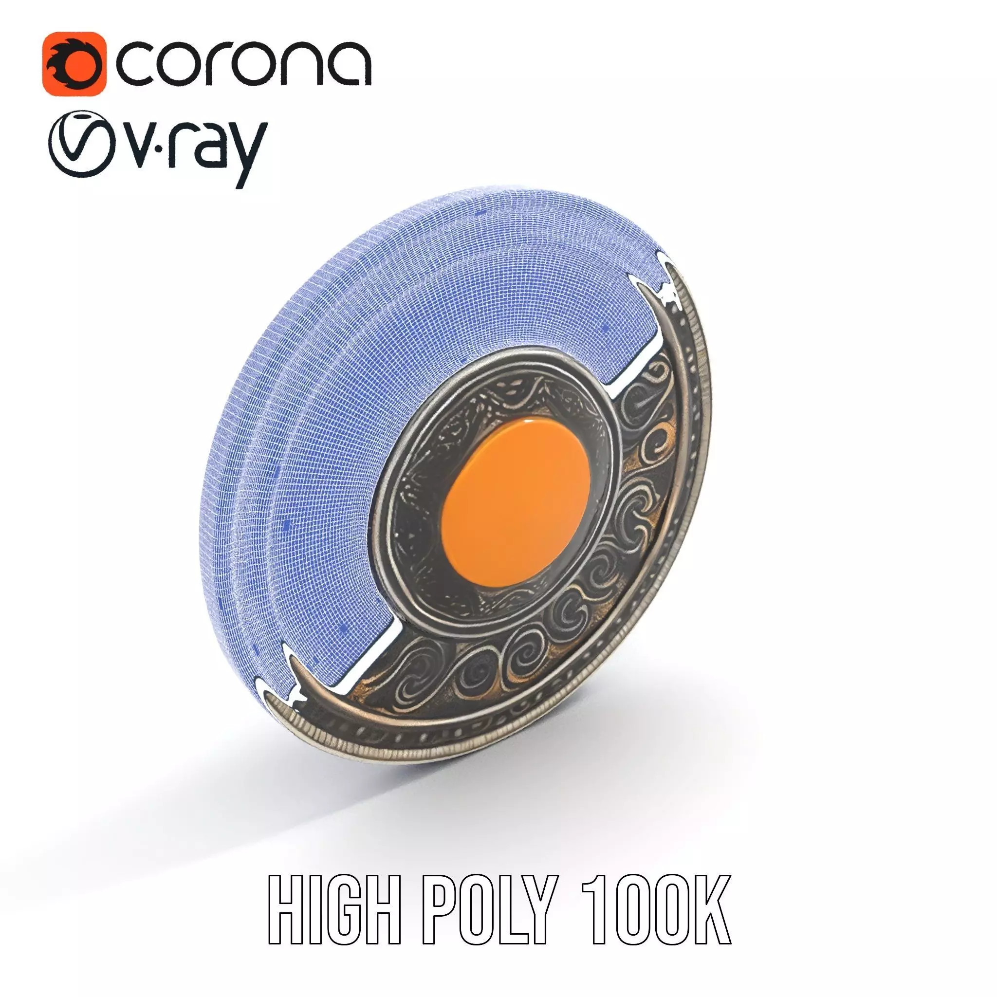 Ancient Amulet model pack Low-poly 3D model_31