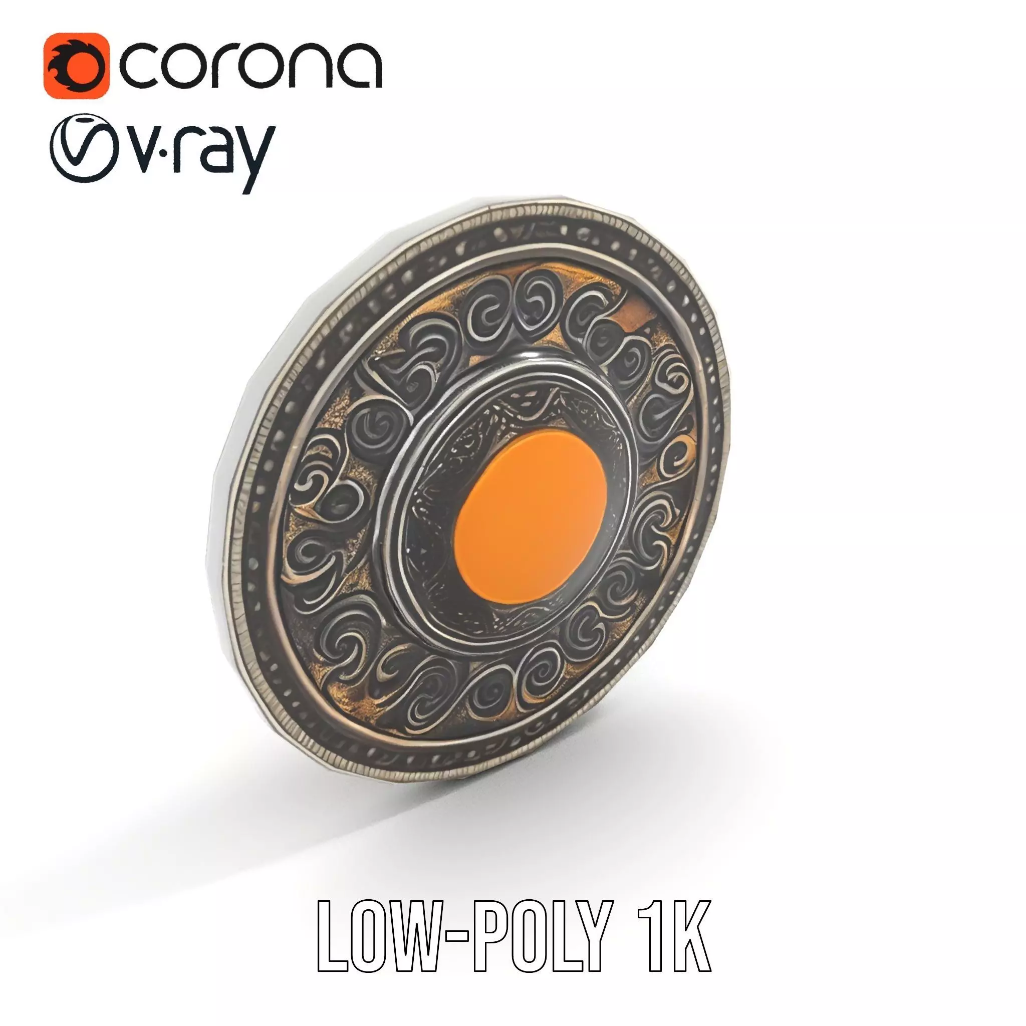 Ancient Amulet model pack Low-poly 3D model_9