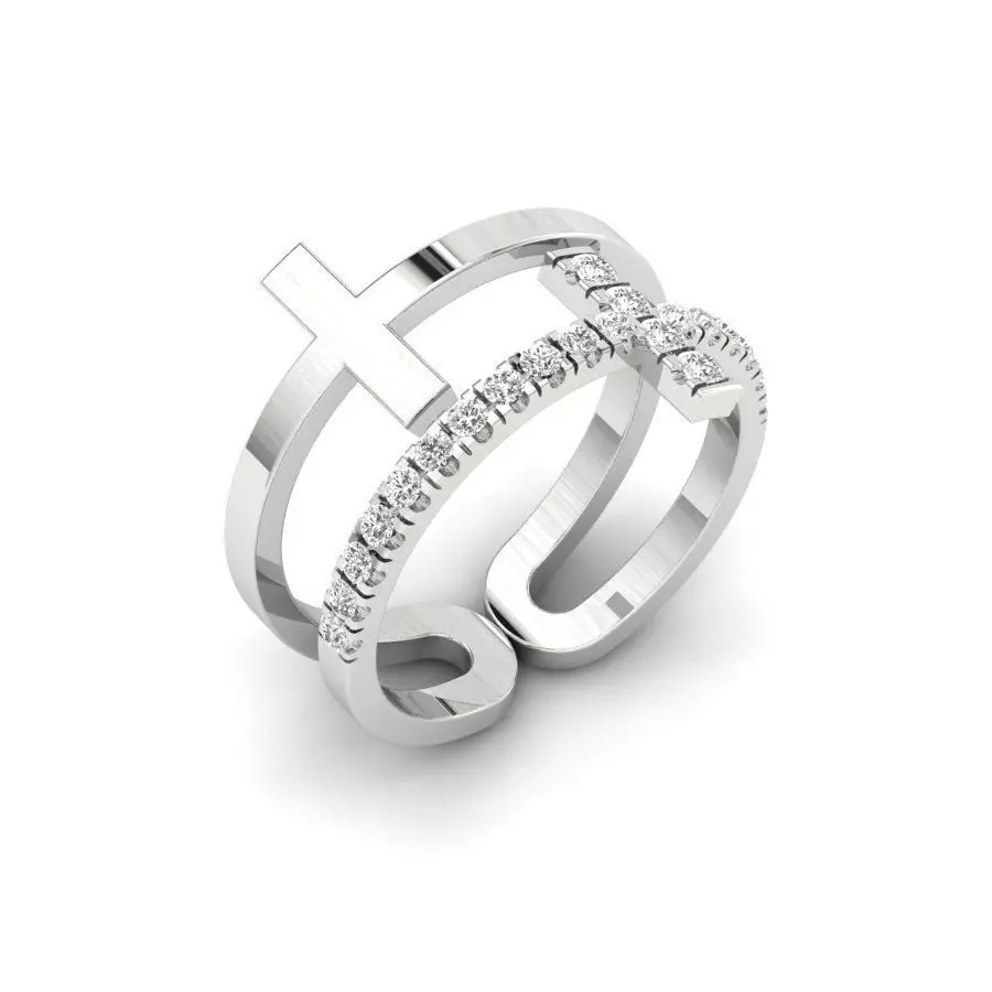 Cross Ring Stl file availbel 3D print model_1