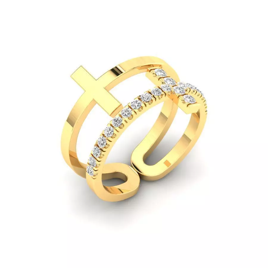 Cross Ring Stl file availbel 3D print model_0