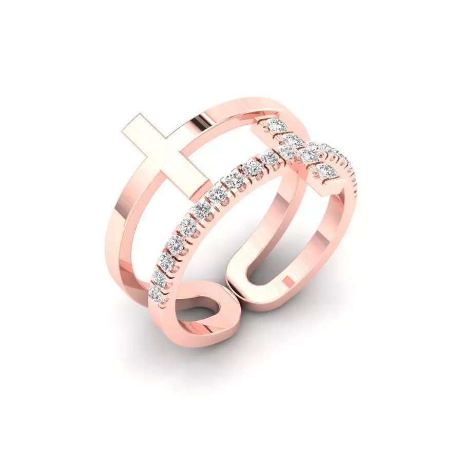 Cross Ring Stl file availbel 3D print model_2