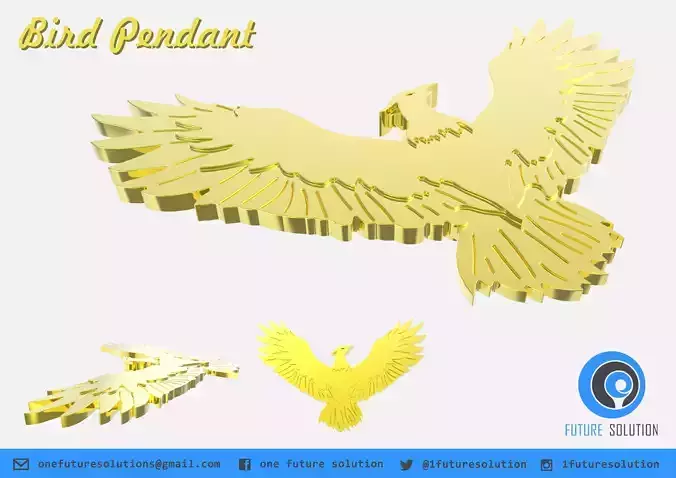 Bird Pendant Free 3D print model