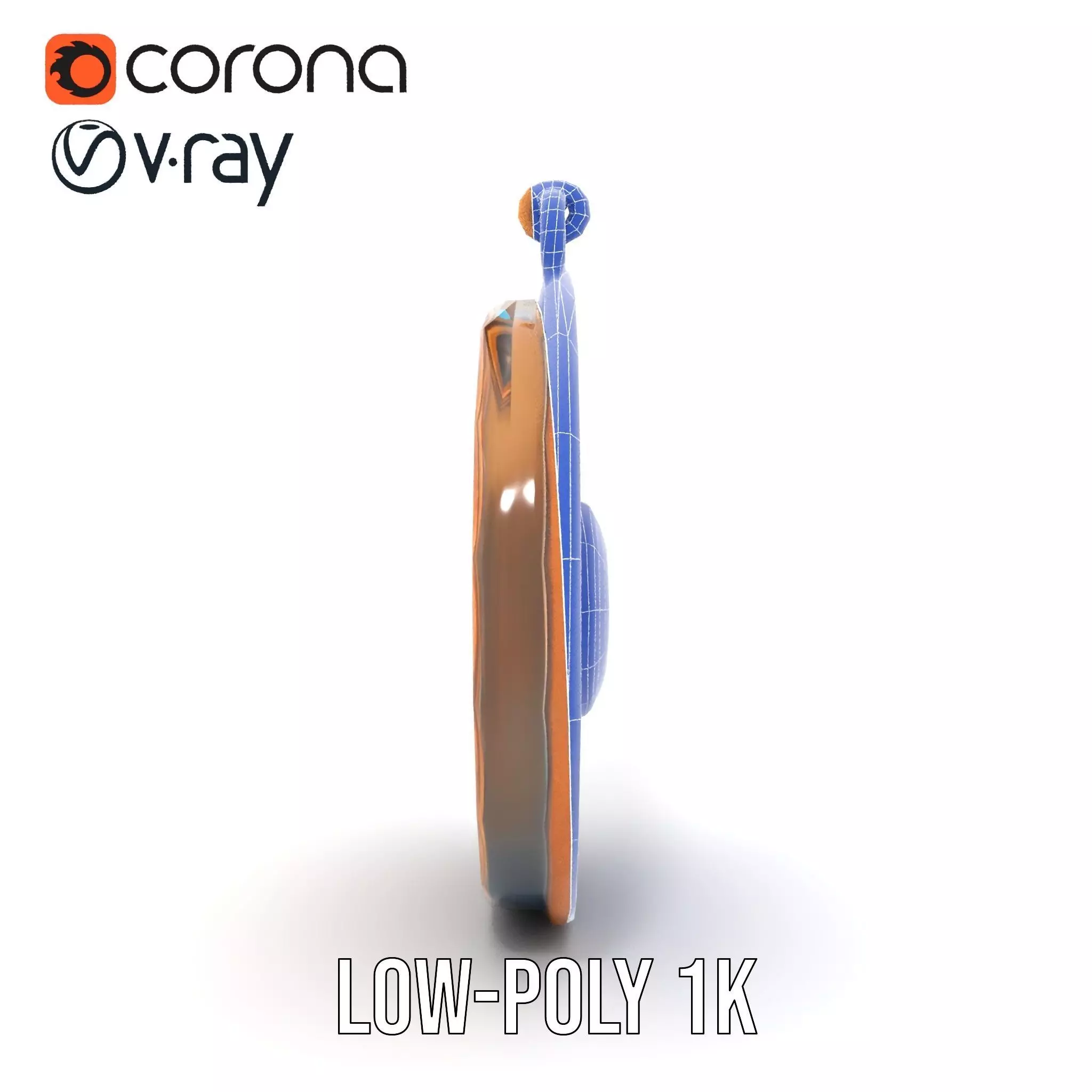 Vintage Turquoise Pendant model pack Low-poly 3D model_19