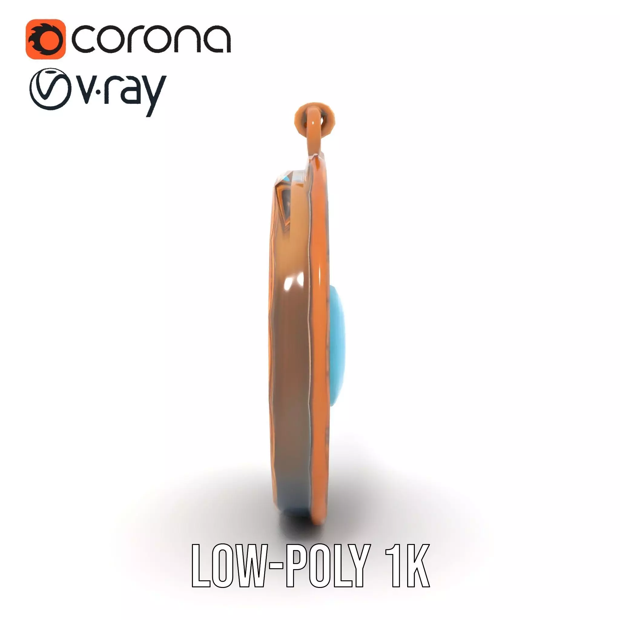 Vintage Turquoise Pendant model pack Low-poly 3D model_27