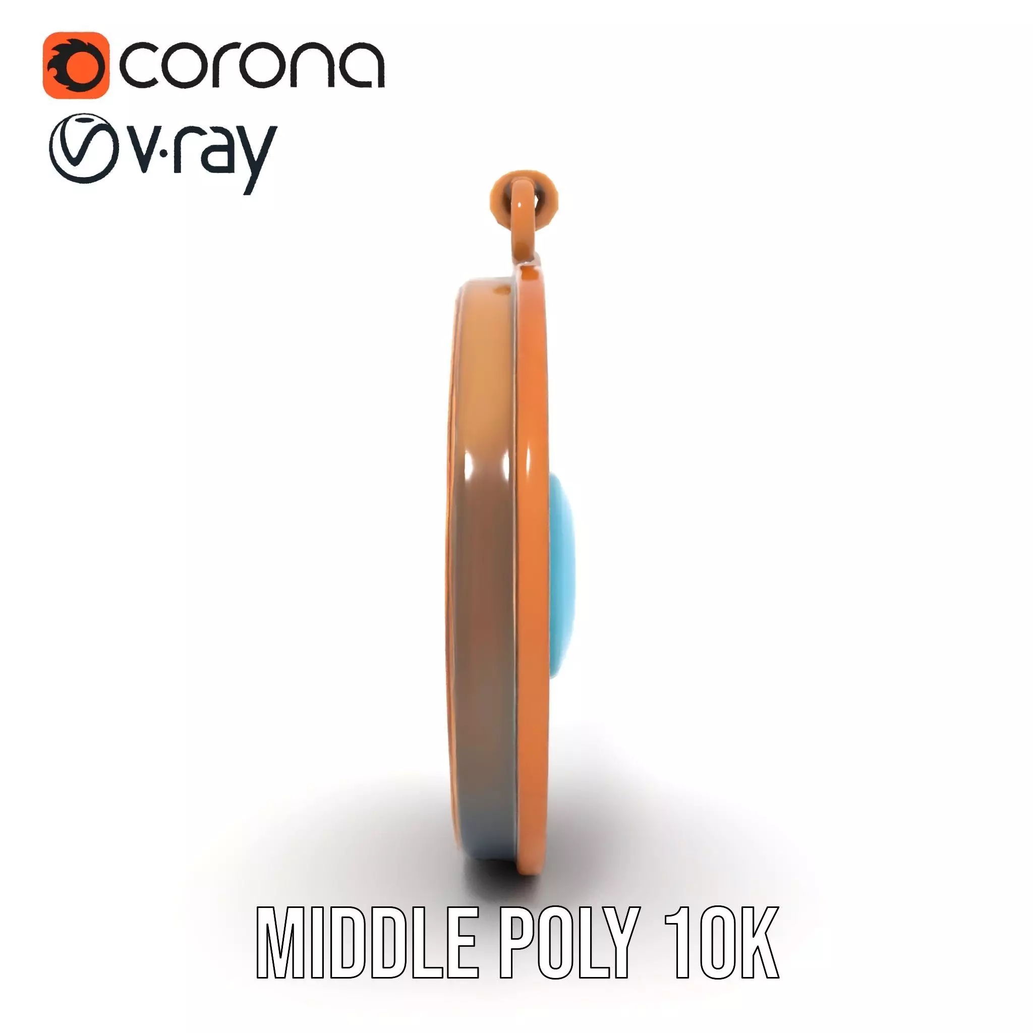 Vintage Turquoise Pendant model pack Low-poly 3D model_11