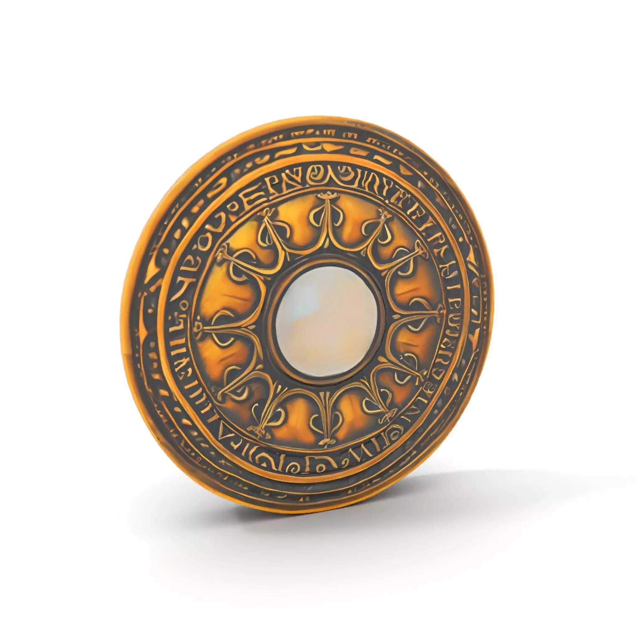 Intricate Brass Medallion model pack Low-poly 3D model_19