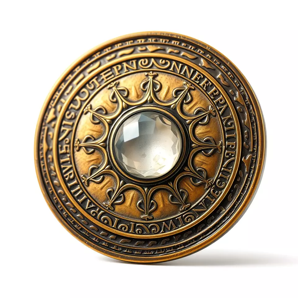 Intricate Brass Medallion model pack Low-poly 3D model_2