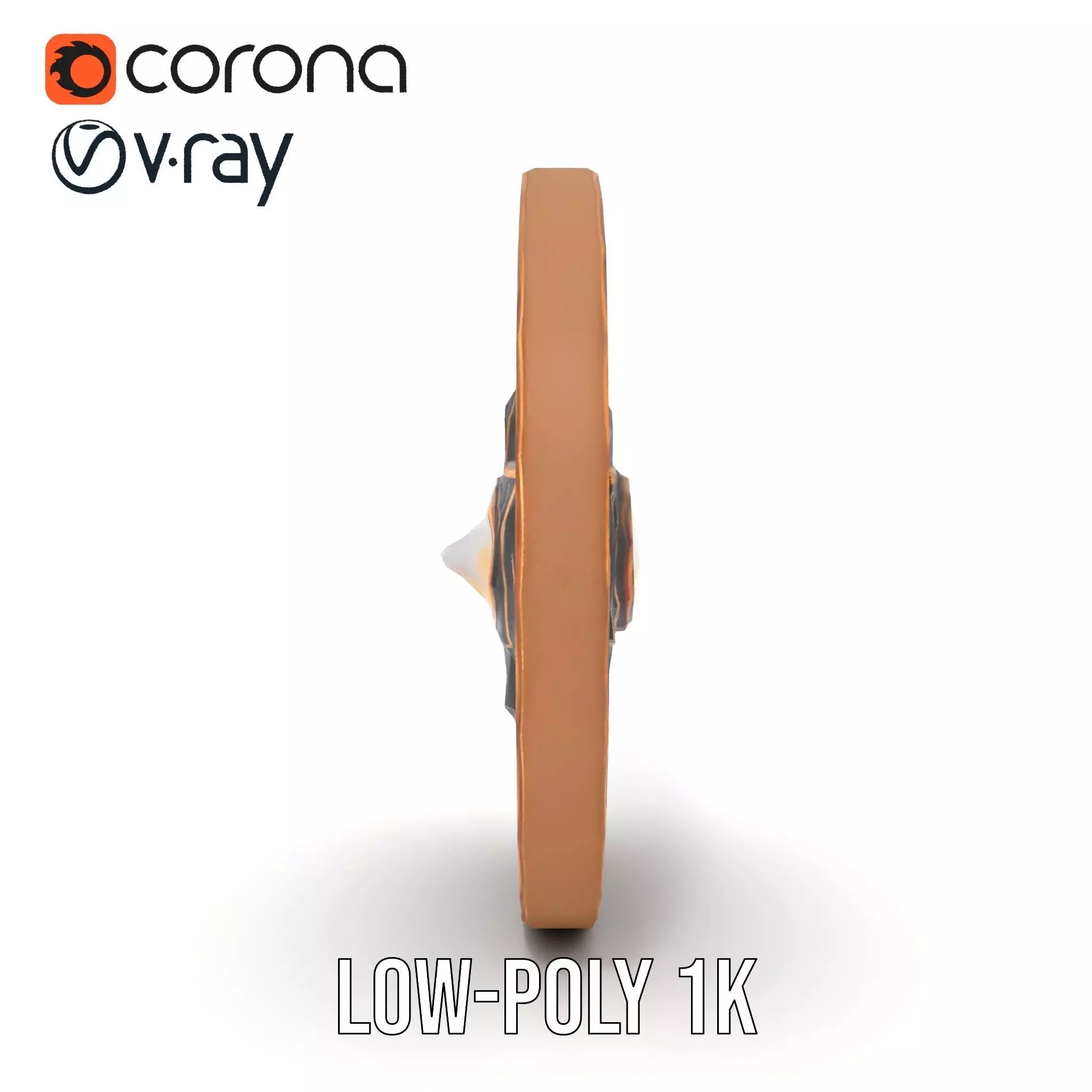 Ornate Brass Medallion model pack Low-poly 3D model_17