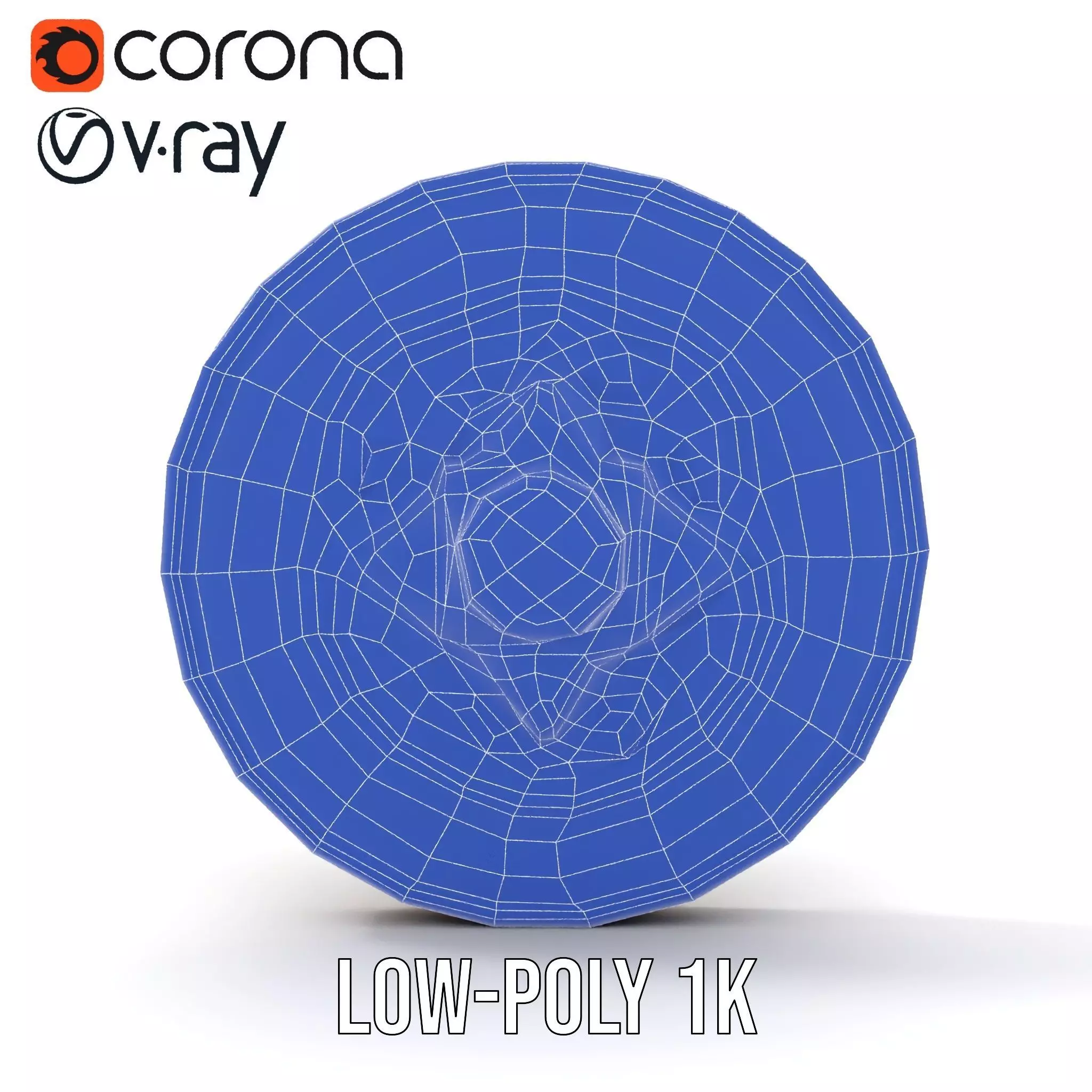 Ornate Brass Medallion model pack Low-poly 3D model_28