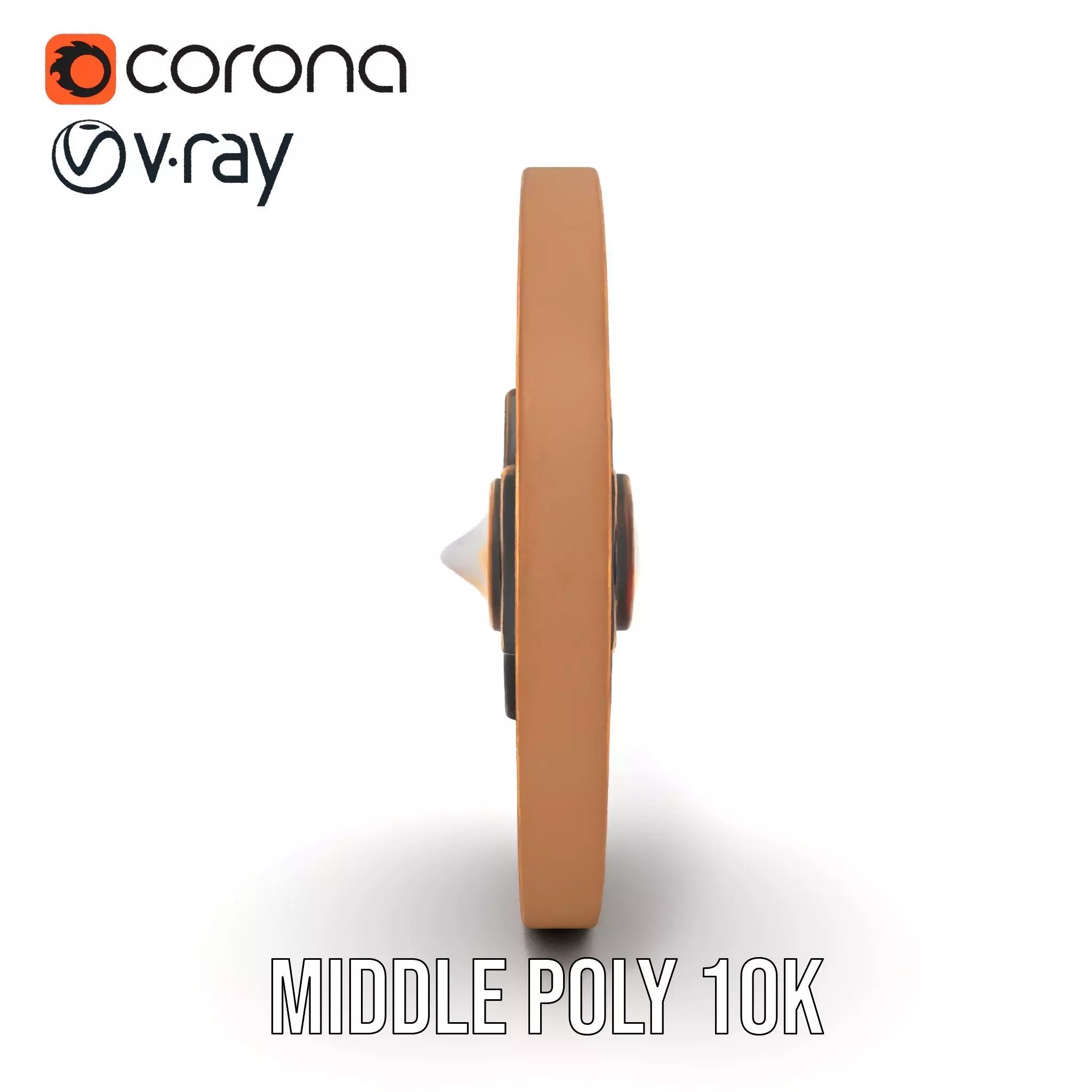 Ornate Brass Medallion model pack Low-poly 3D model_13