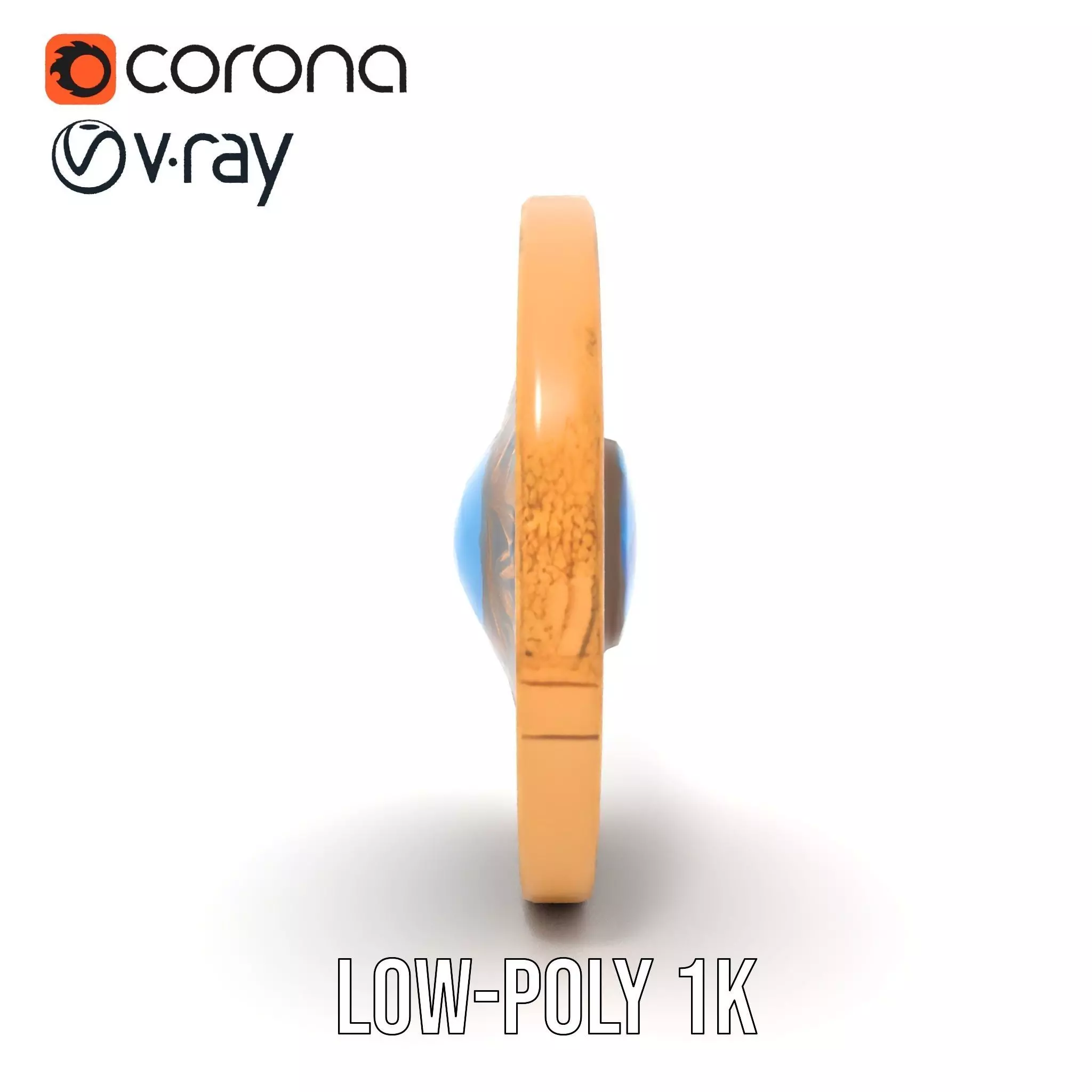 Ornate Brass Medallion model pack Low-poly 3D model_25