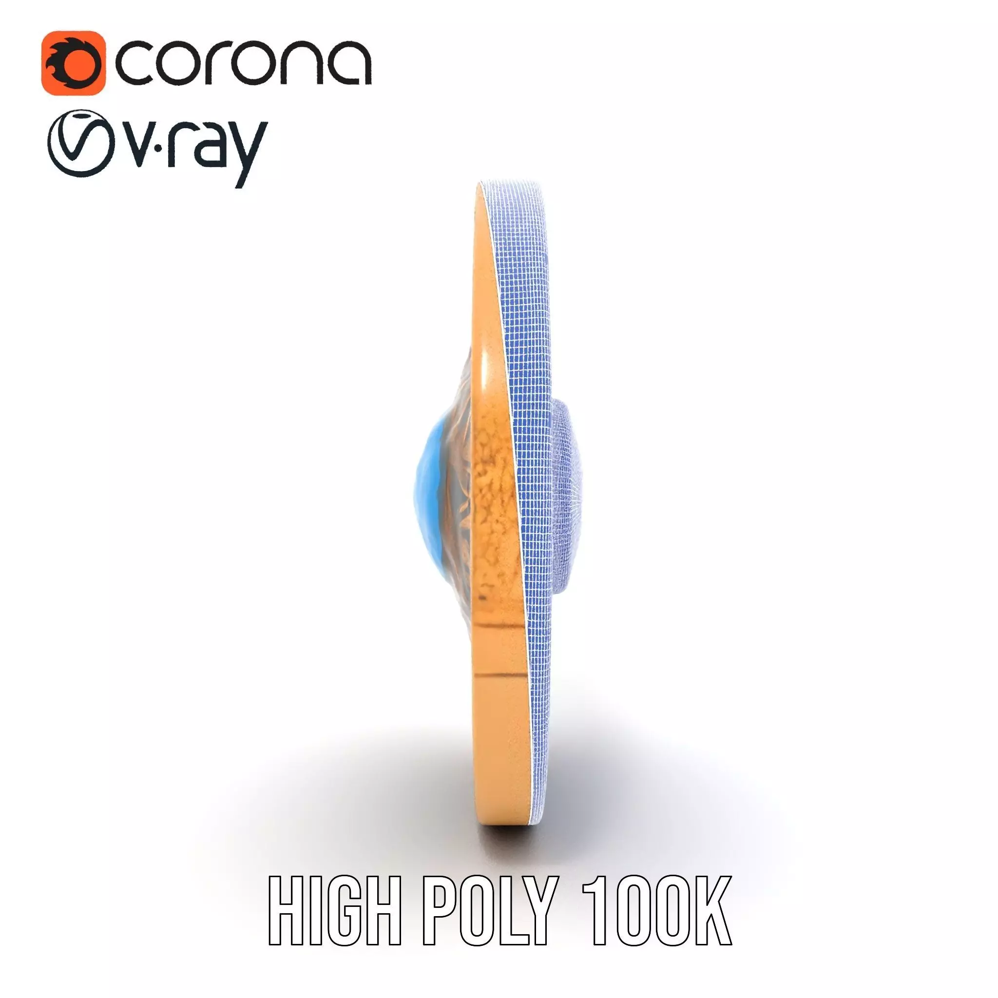 Ornate Brass Medallion model pack Low-poly 3D model_32