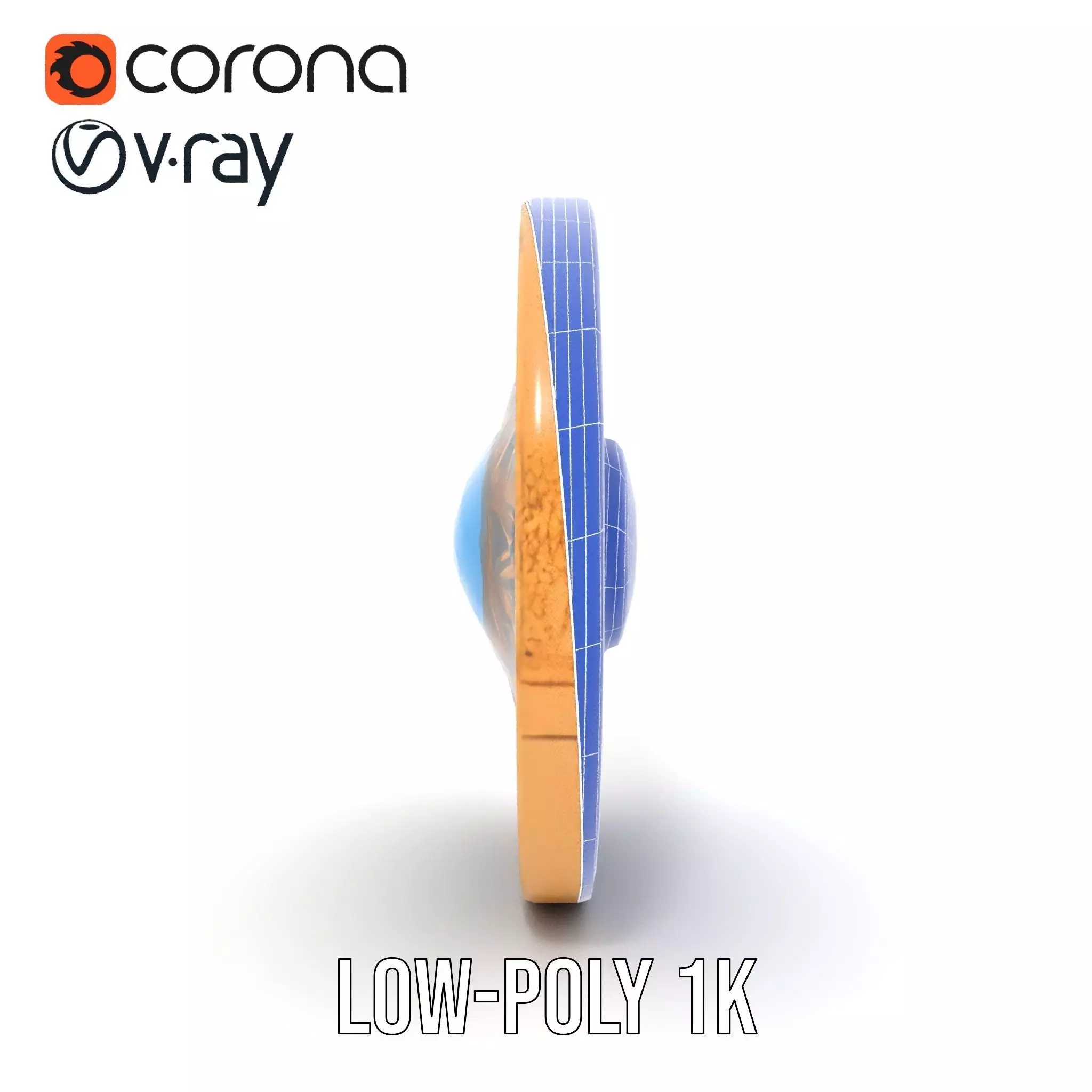 Ornate Brass Medallion model pack Low-poly 3D model_9