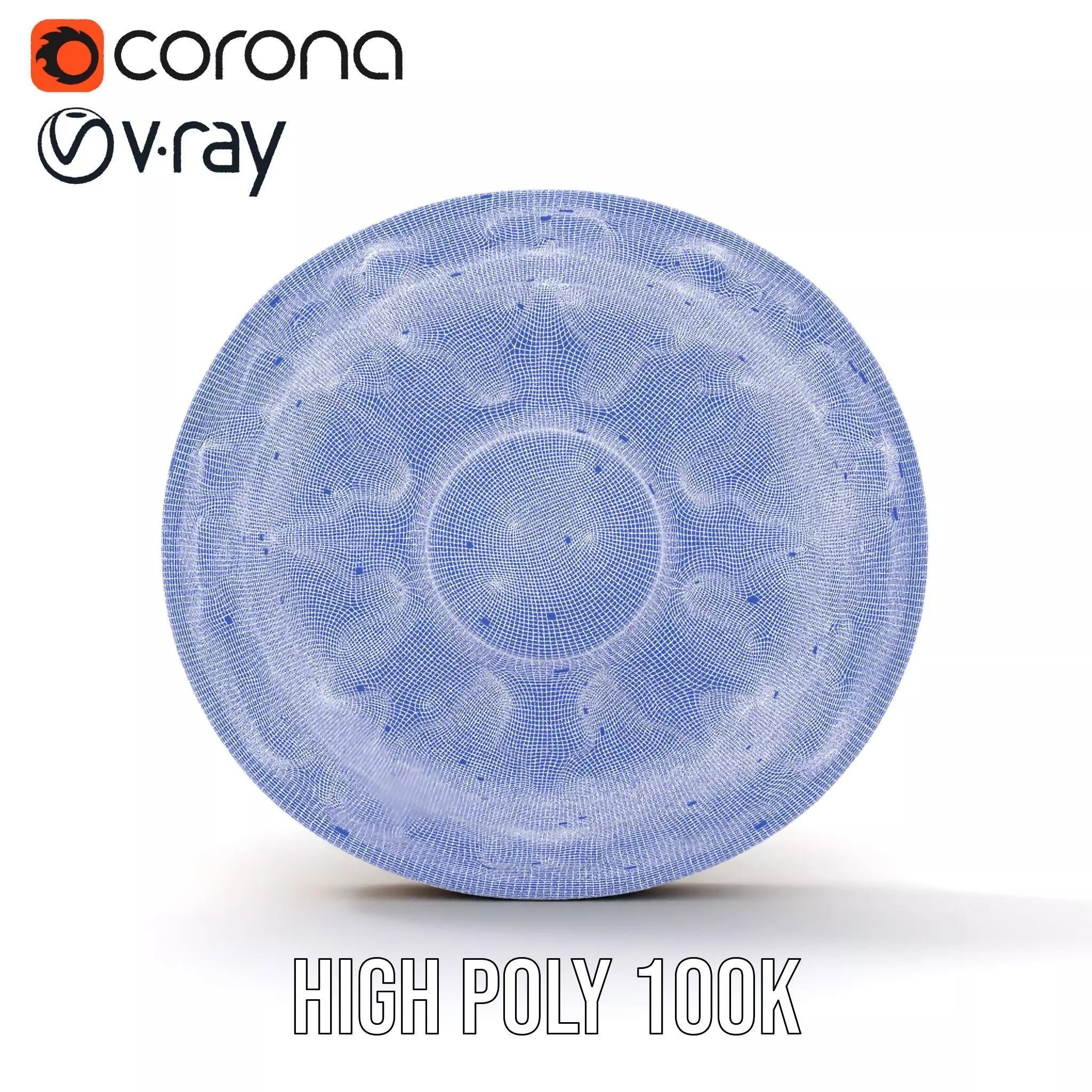 Ornate Brass Medallion model pack Low-poly 3D model_29