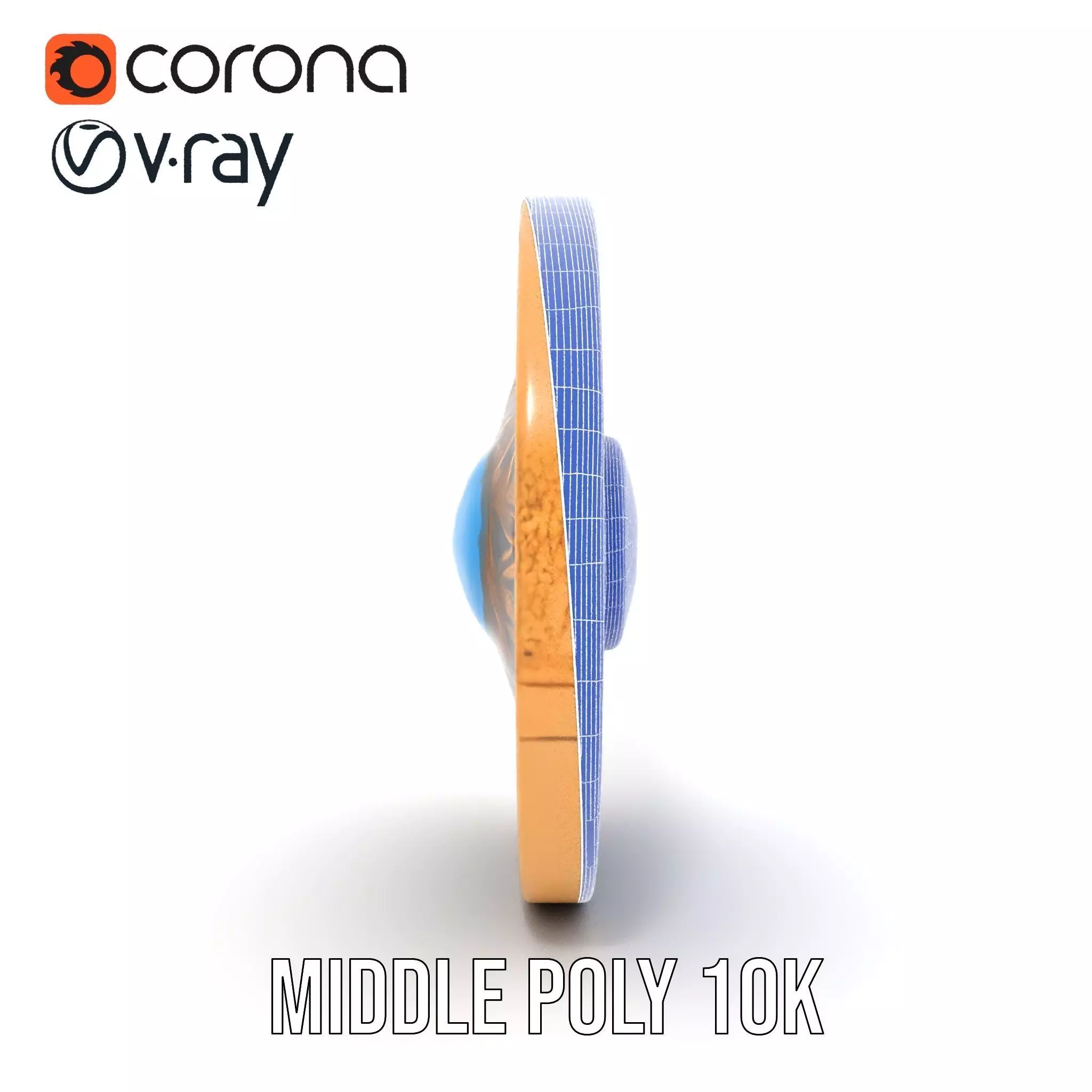 Ornate Brass Medallion model pack Low-poly 3D model_24