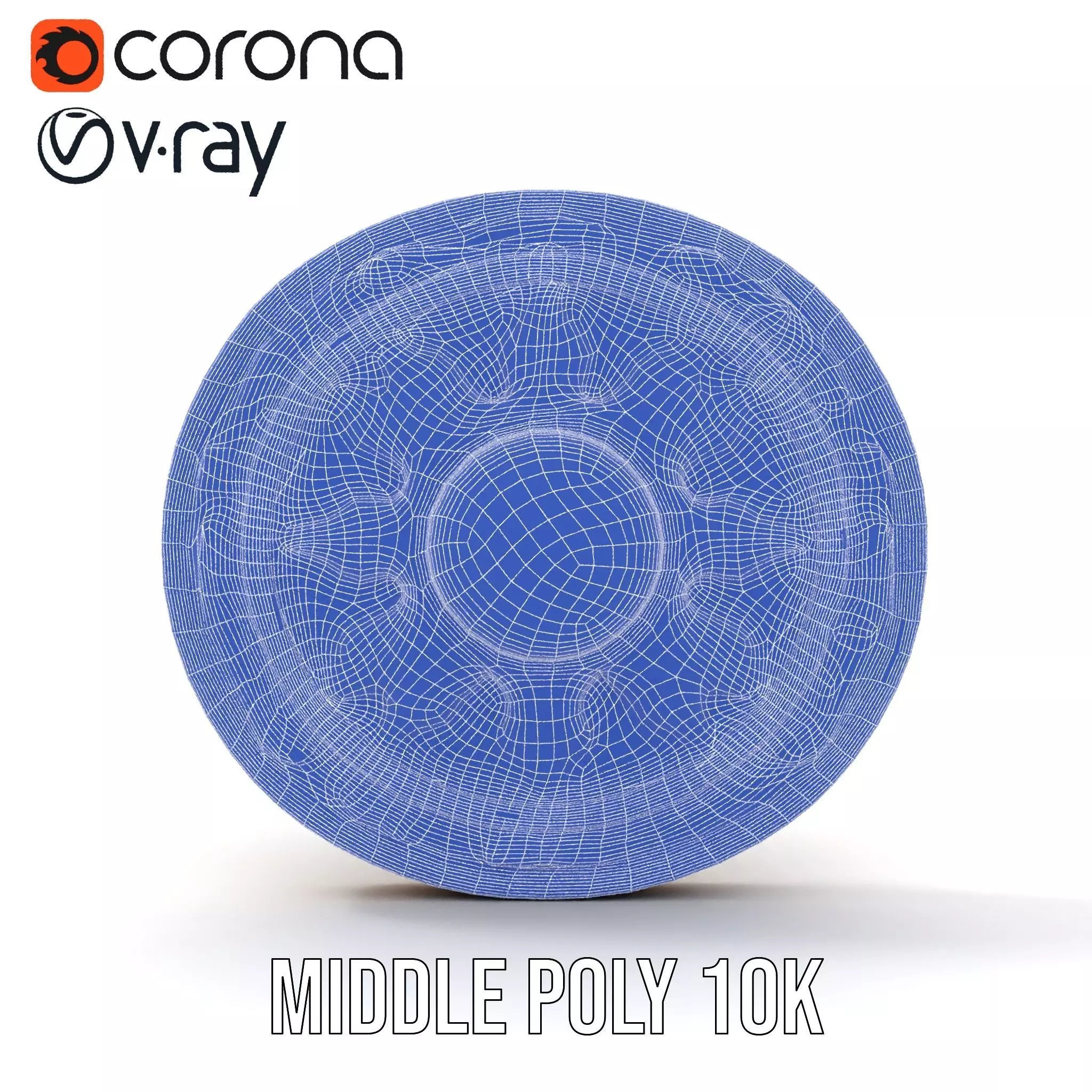 Ornate Brass Medallion model pack Low-poly 3D model_27