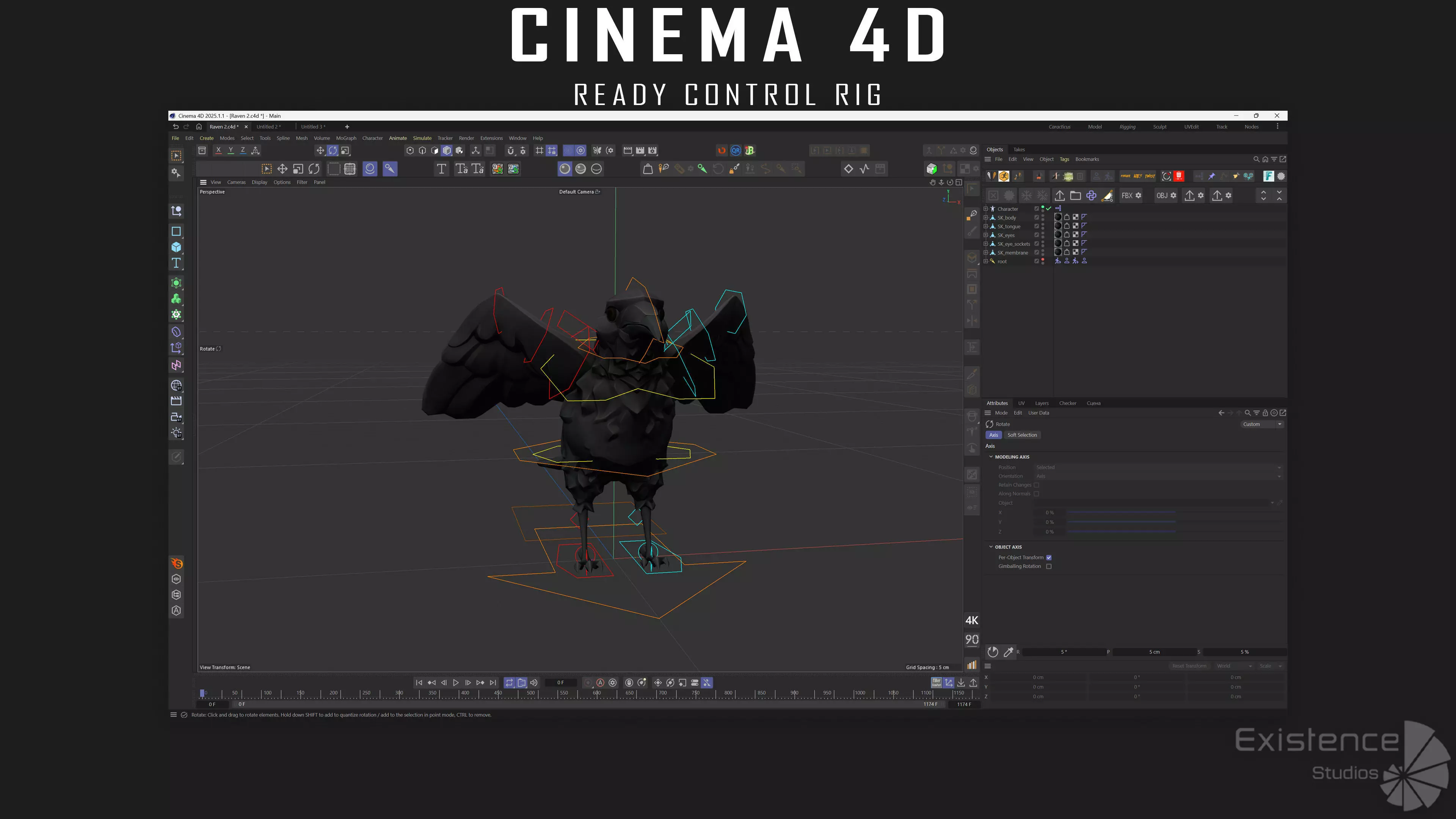Raven - Flying System - Bird Behavior - 75 Low-poly 3D model_10