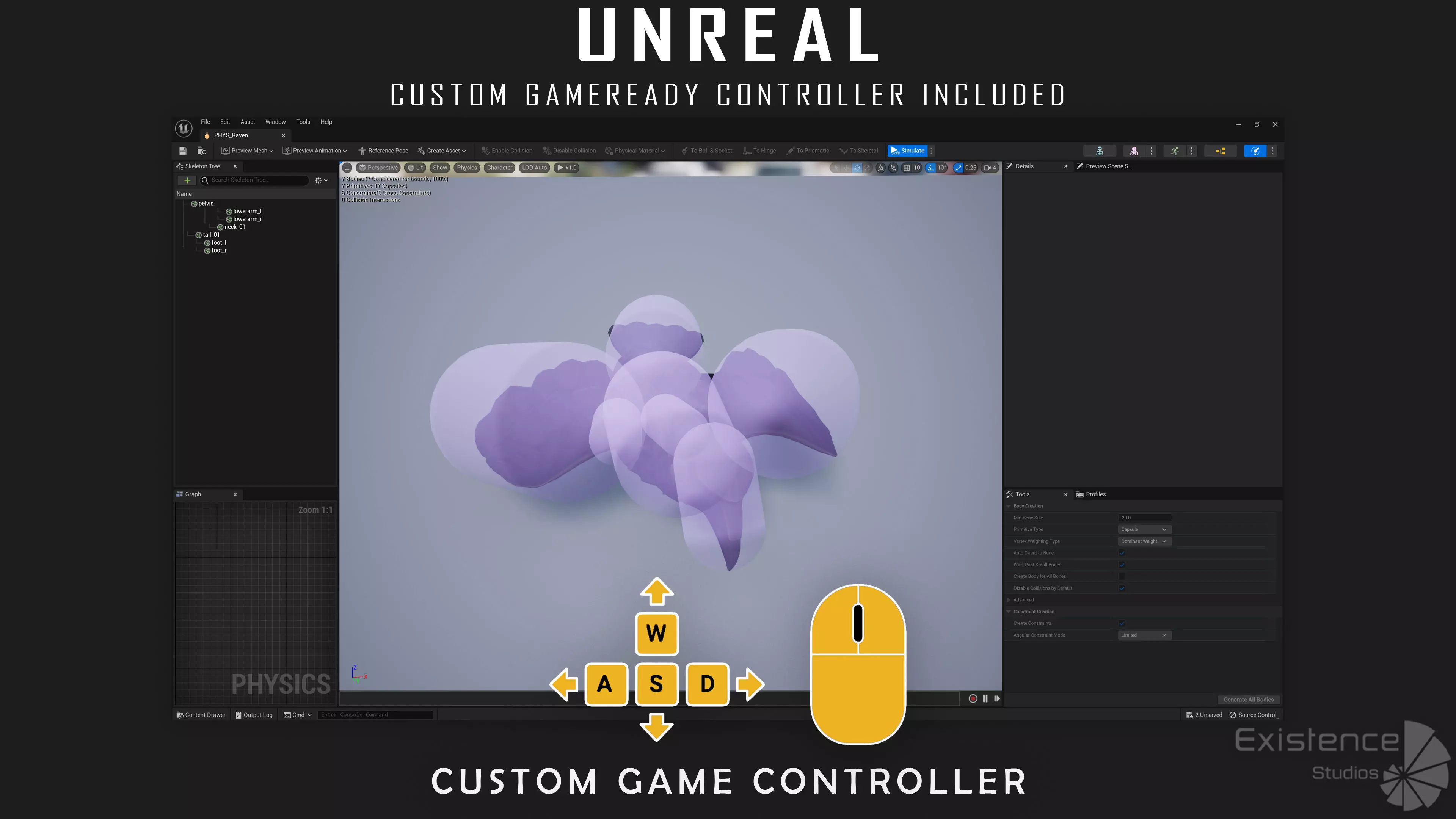 Raven - Flying System - Bird Behavior - 75 Low-poly 3D model_32