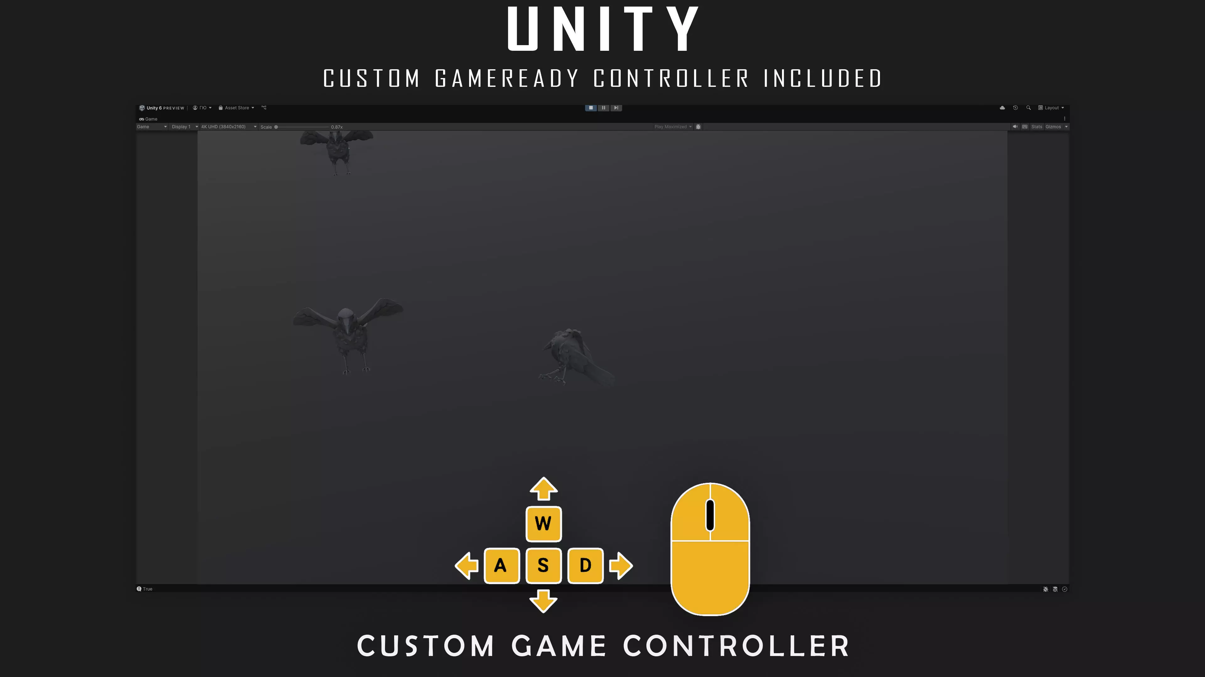 Raven - Flying System - Bird Behavior - 75 Low-poly 3D model_25