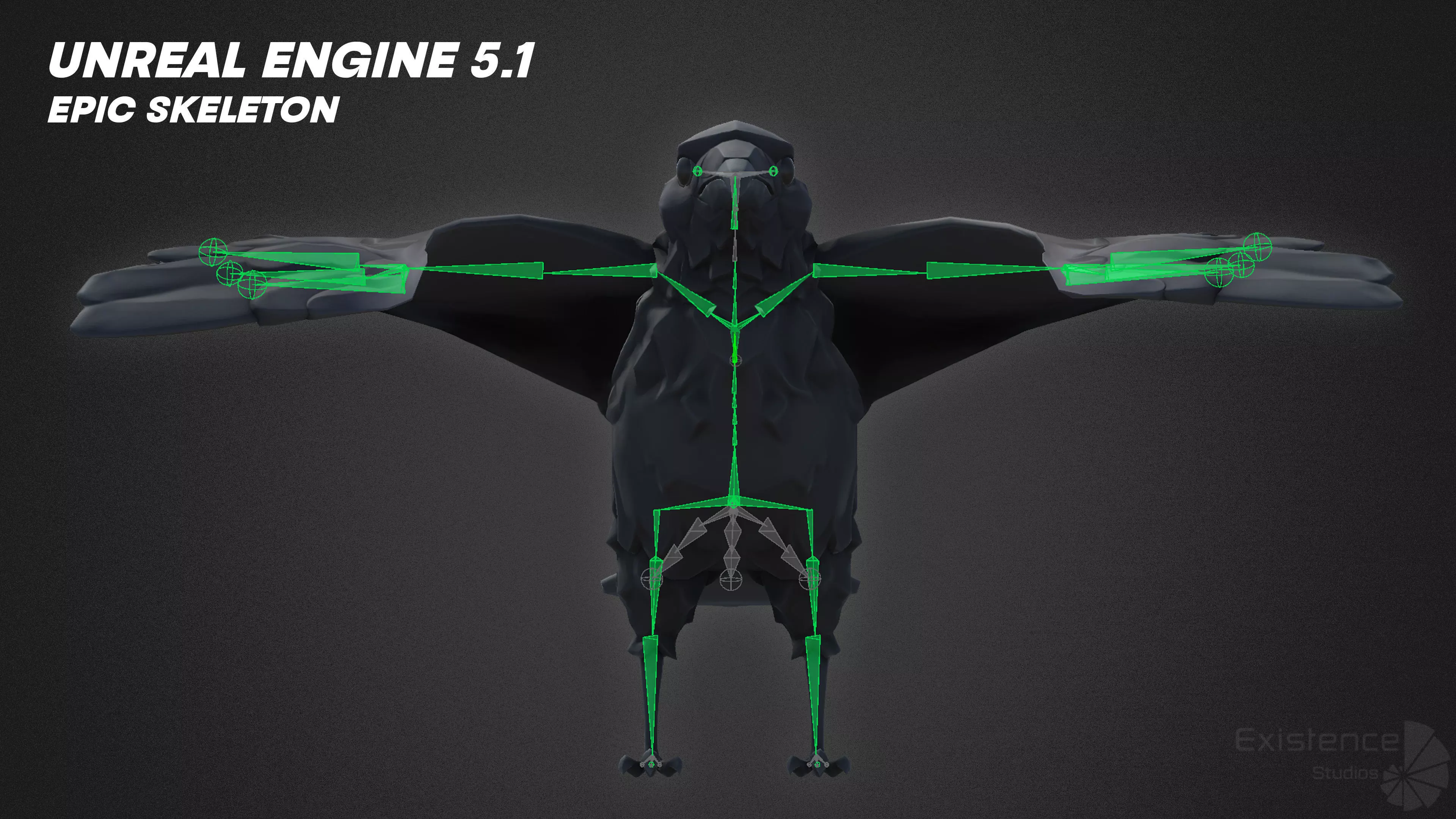 Raven - Flying System - Bird Behavior - 75 Low-poly 3D model_16