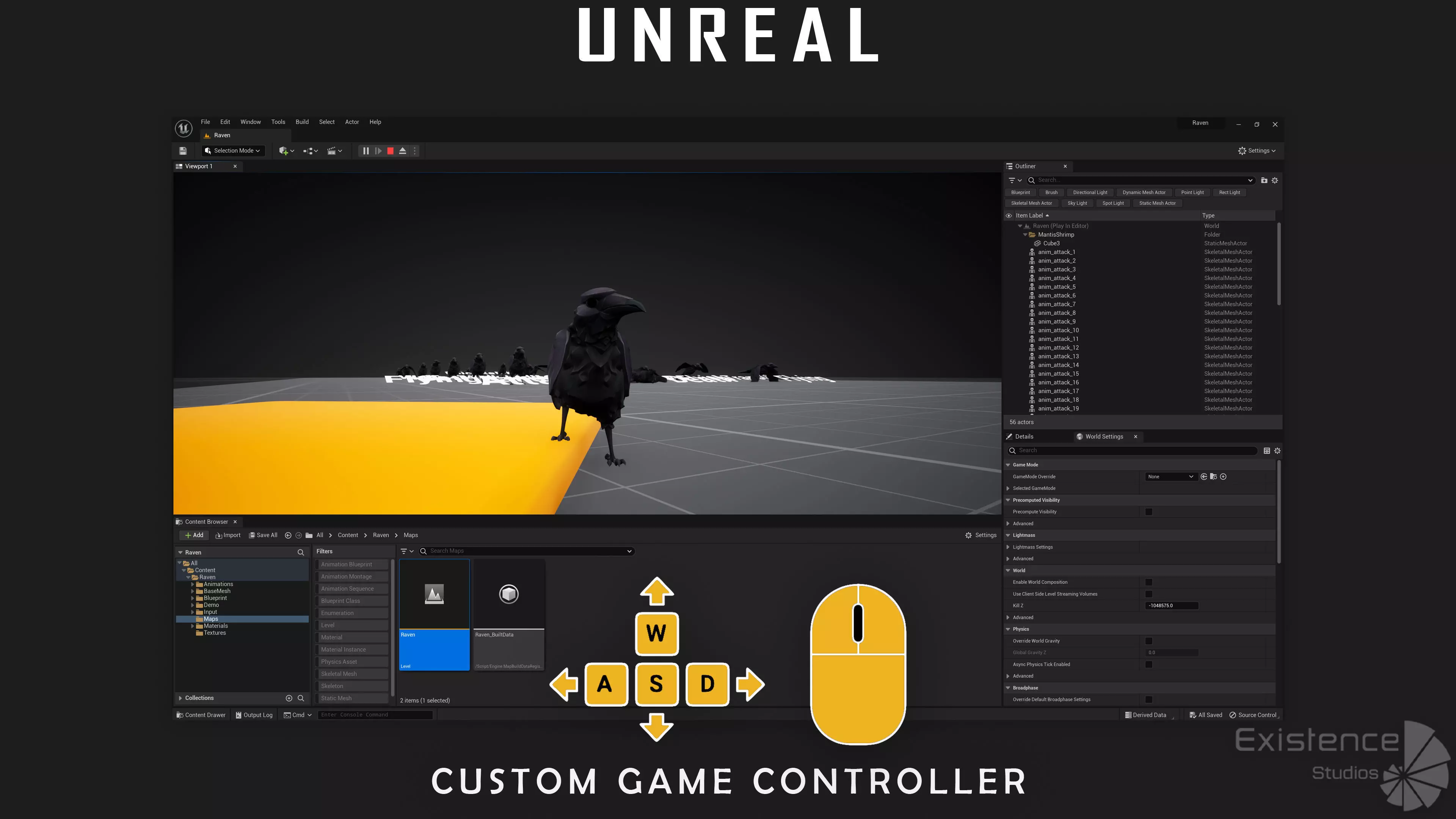 Raven - Flying System - Bird Behavior - 75 Low-poly 3D model_29