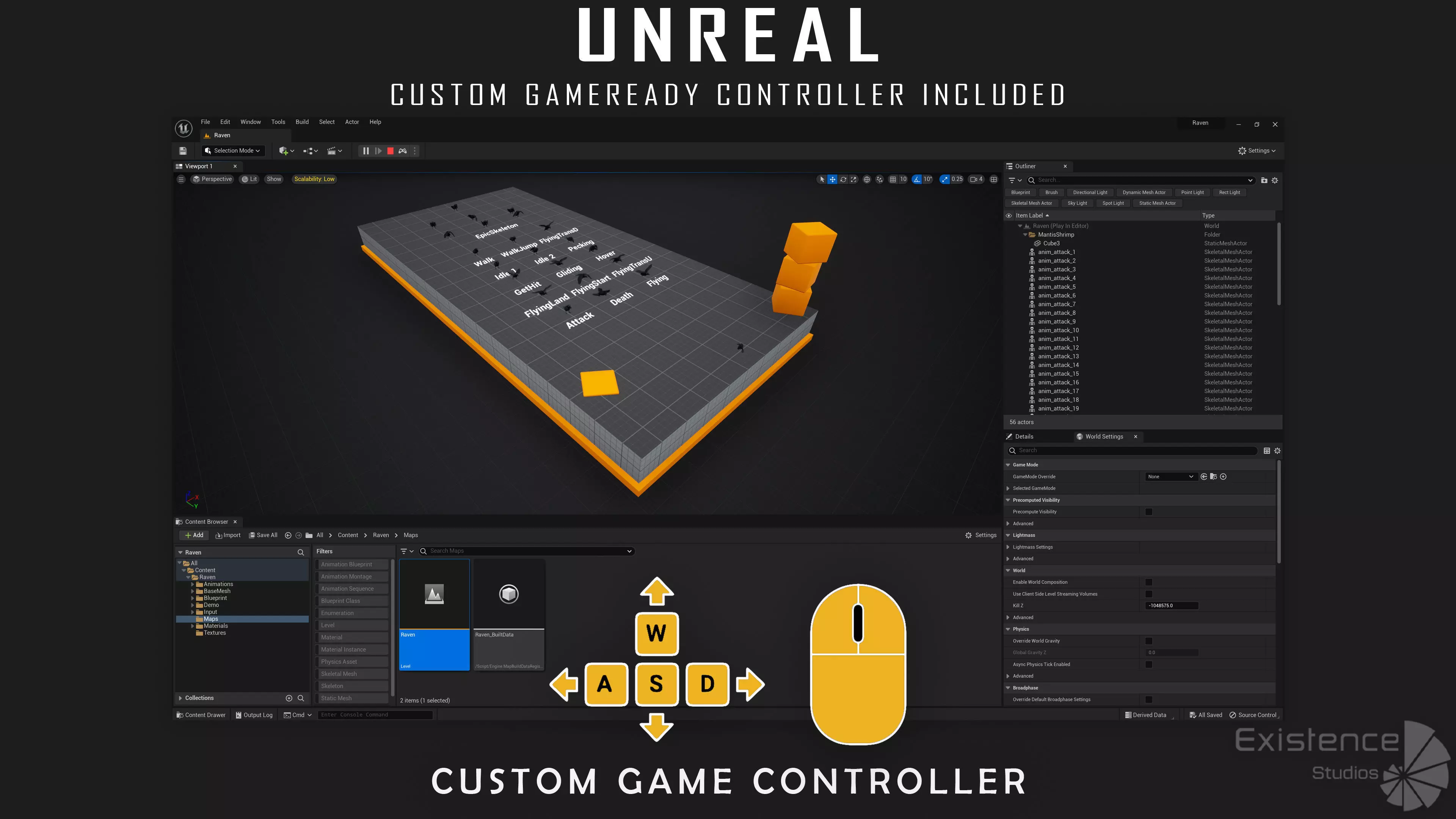 Raven - Flying System - Bird Behavior - 75 Low-poly 3D model_8