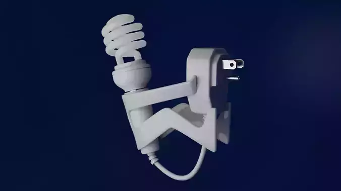 Bombillo Ecologico Eco friendly ligth bulb 3D model