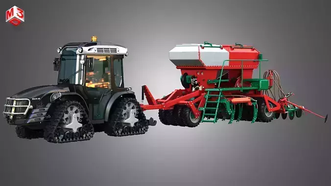 Mach 4 Tractor with Agro Masz Salvis 3800