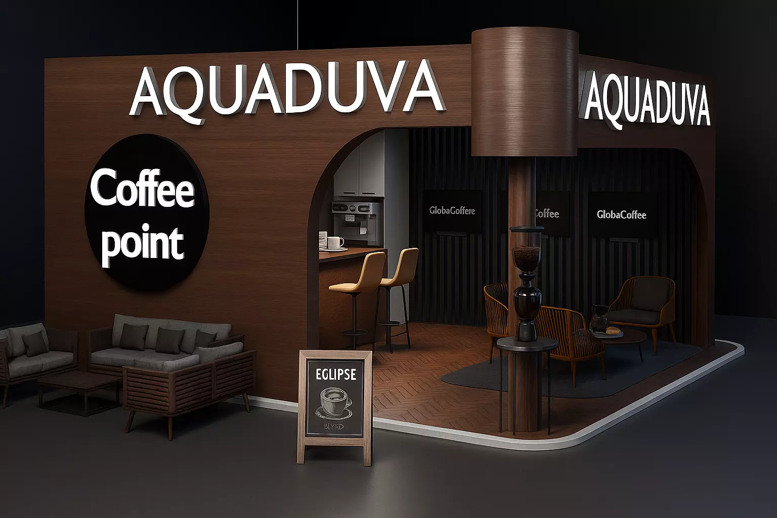 coffee booths 3D model