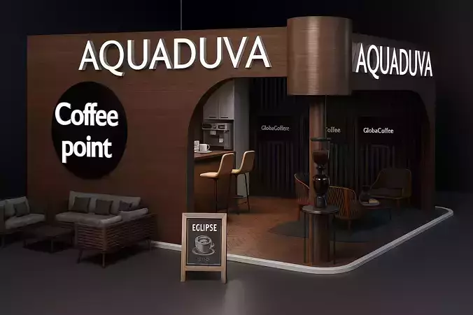 coffee booths 3D model