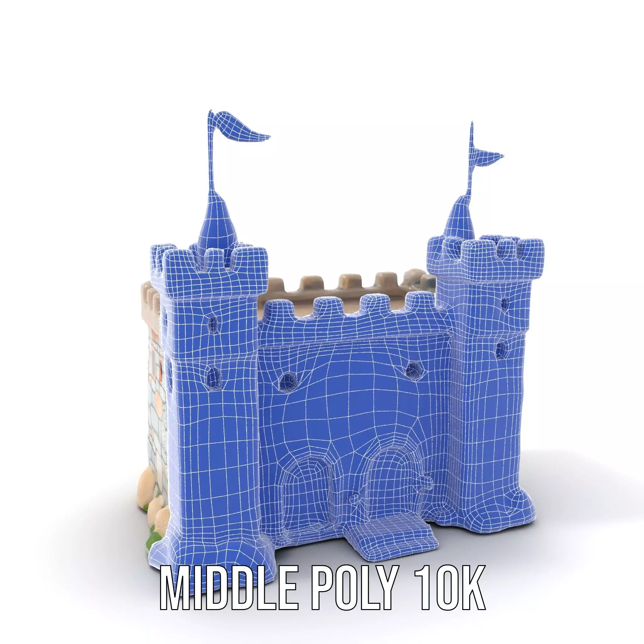 Medieval Stone Castle model pack Low-poly 3D model_24