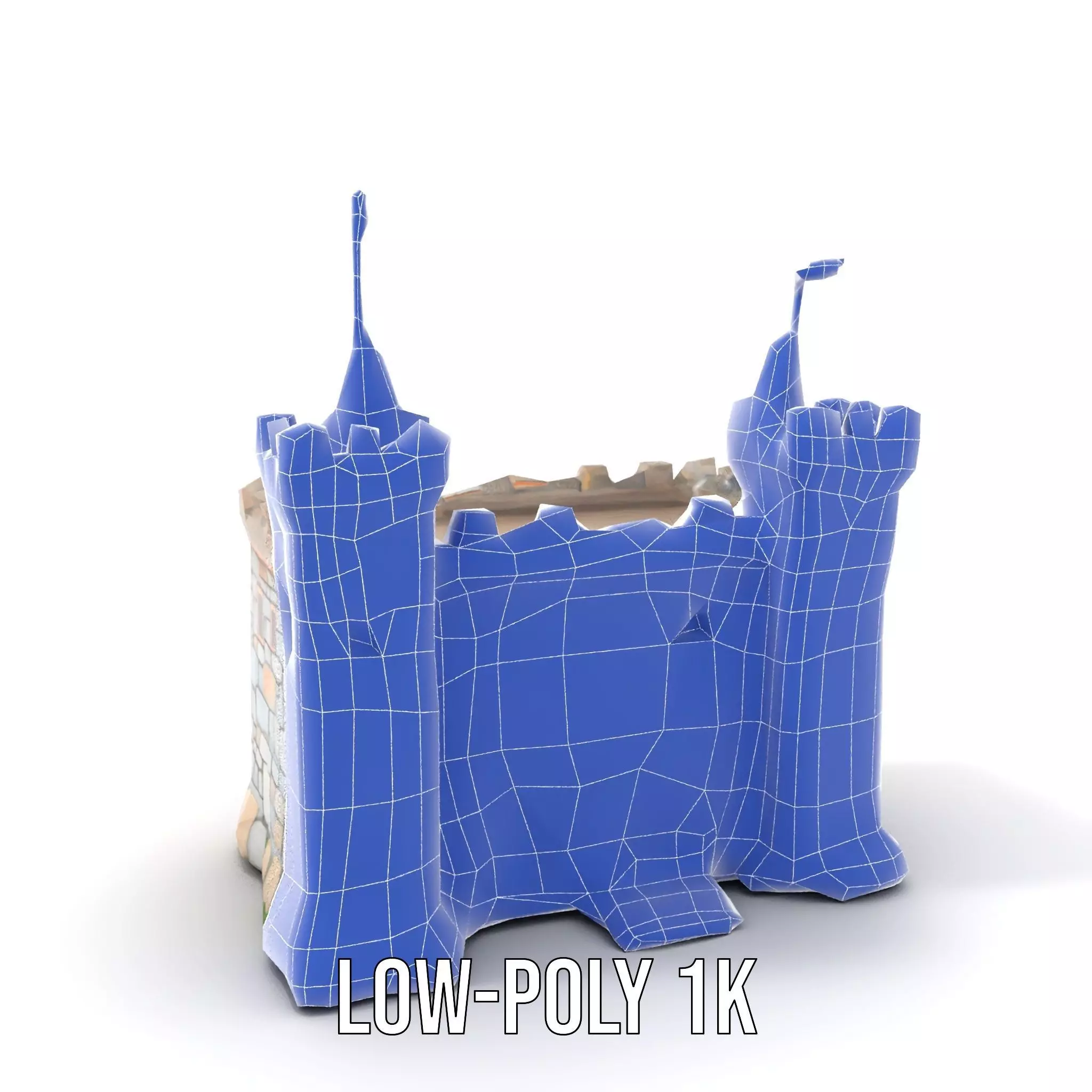 Medieval Stone Castle model pack Low-poly 3D model_28