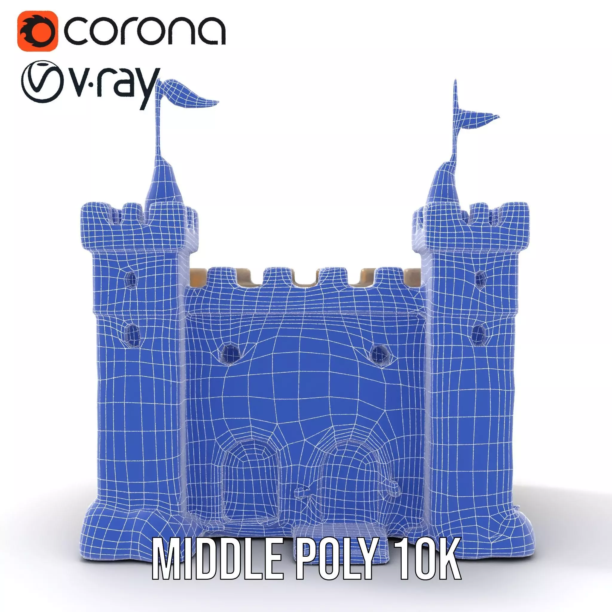Medieval Stone Castle model pack Low-poly 3D model_30
