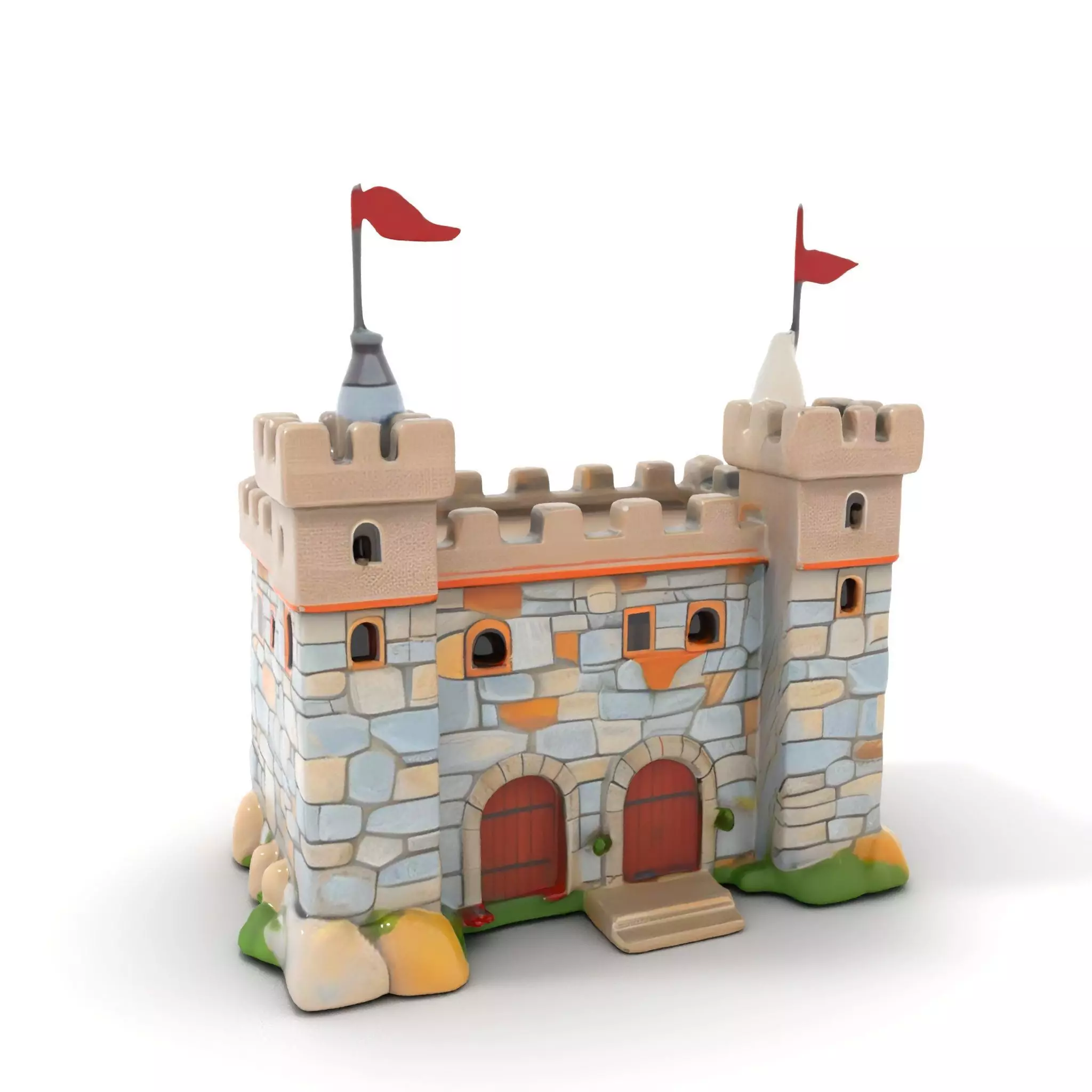 Medieval Stone Castle model pack Low-poly 3D model_0