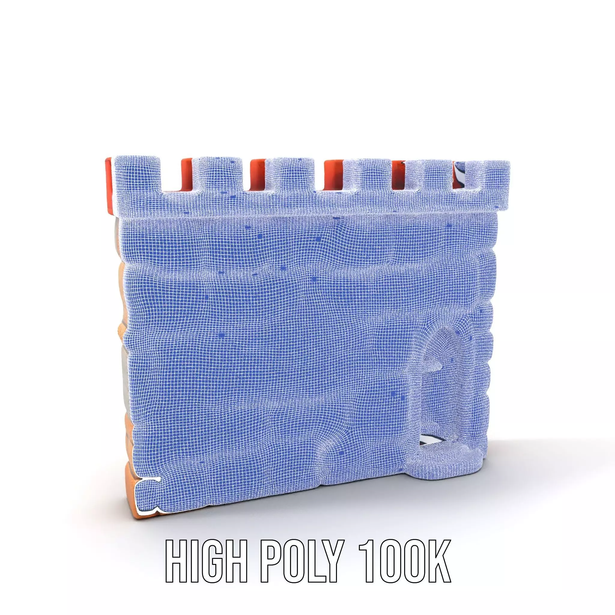 Medieval Stone Wall model pack Low-poly 3D model_4