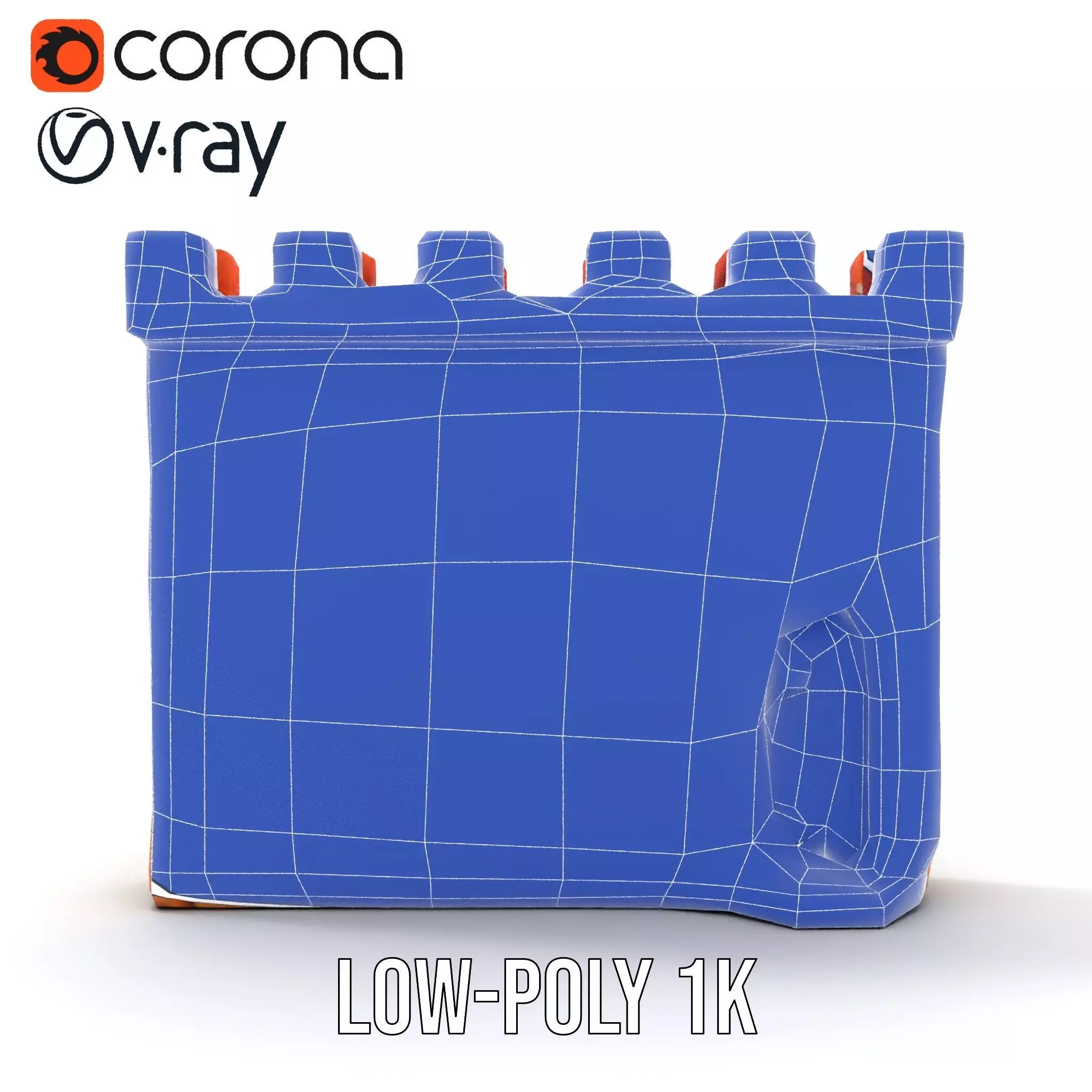 Medieval Stone Wall model pack Low-poly 3D model_28