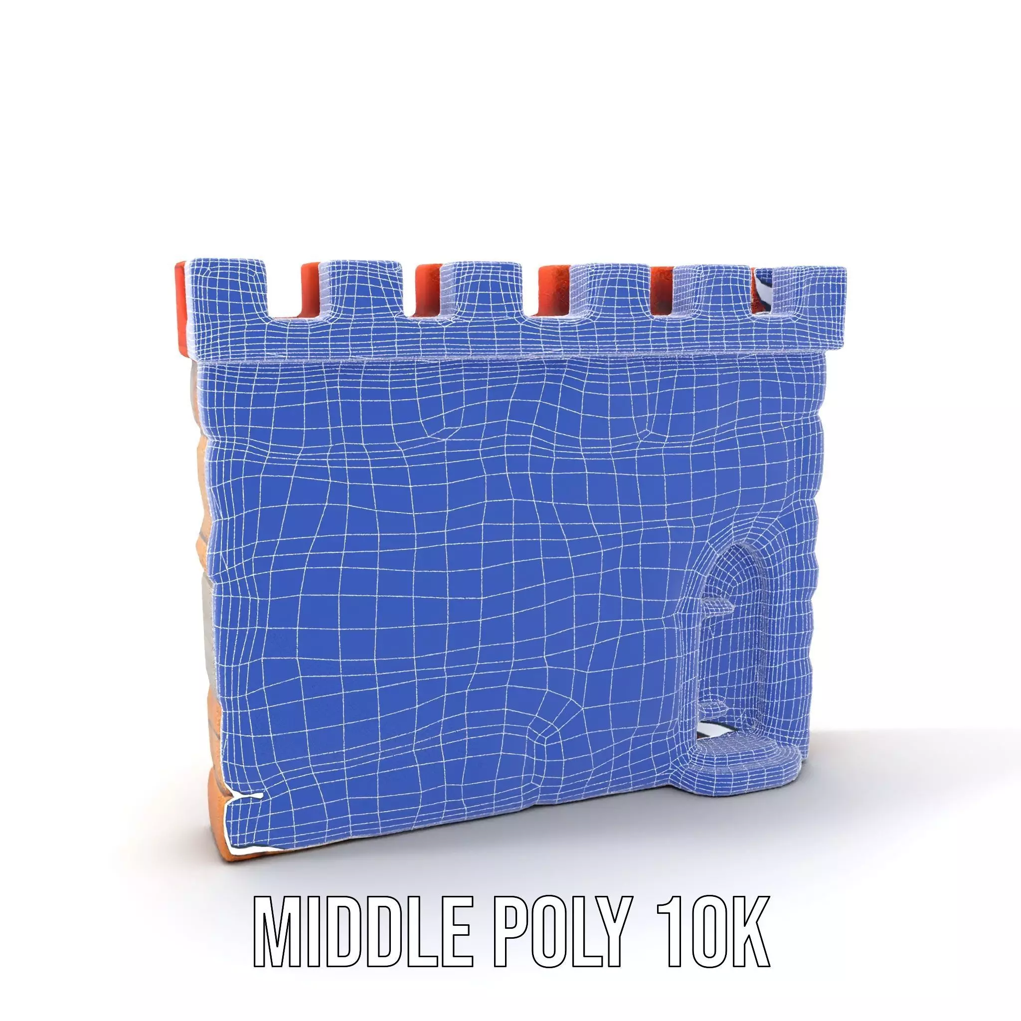 Medieval Stone Wall model pack Low-poly 3D model_30