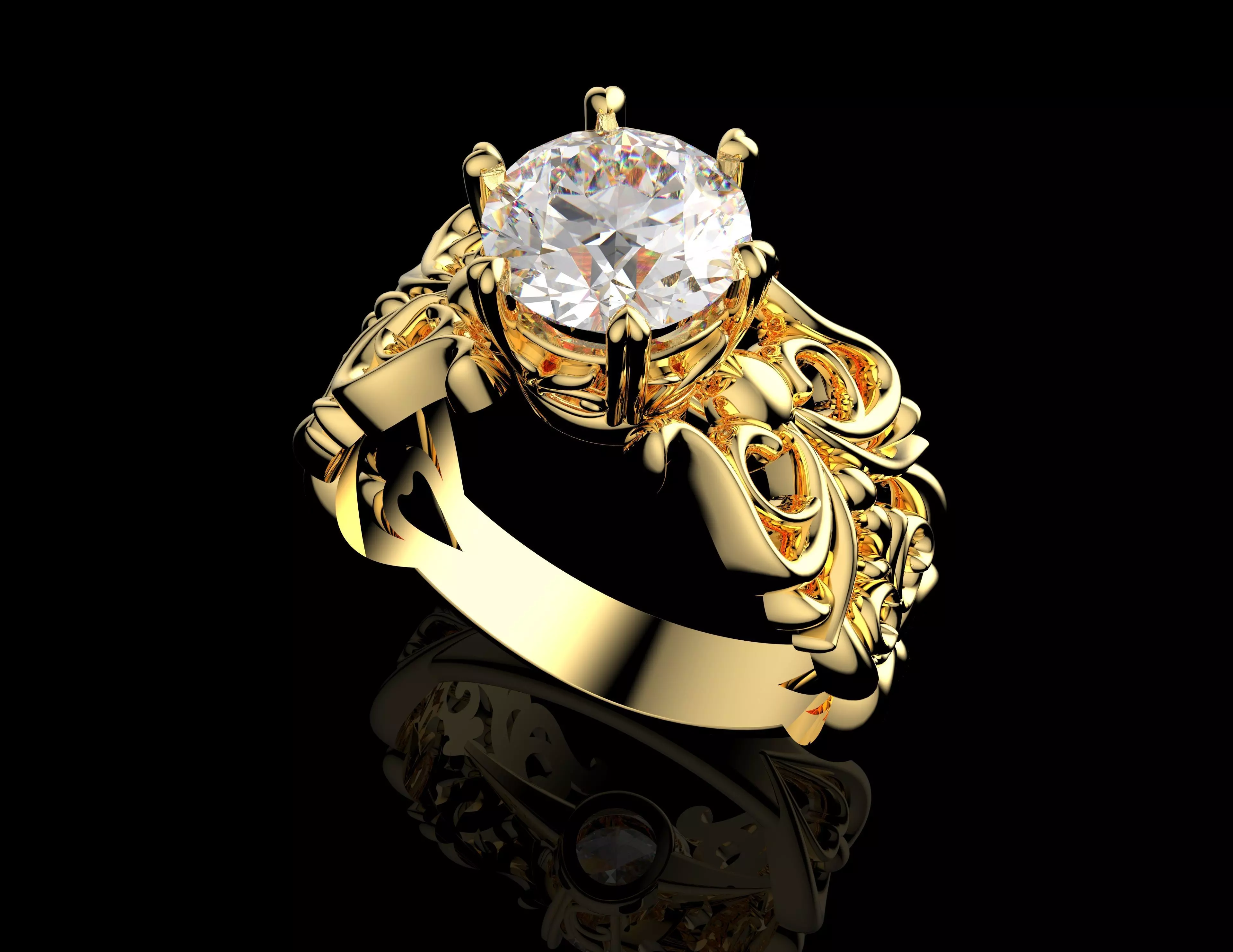 Gold N1455 3D print model_3