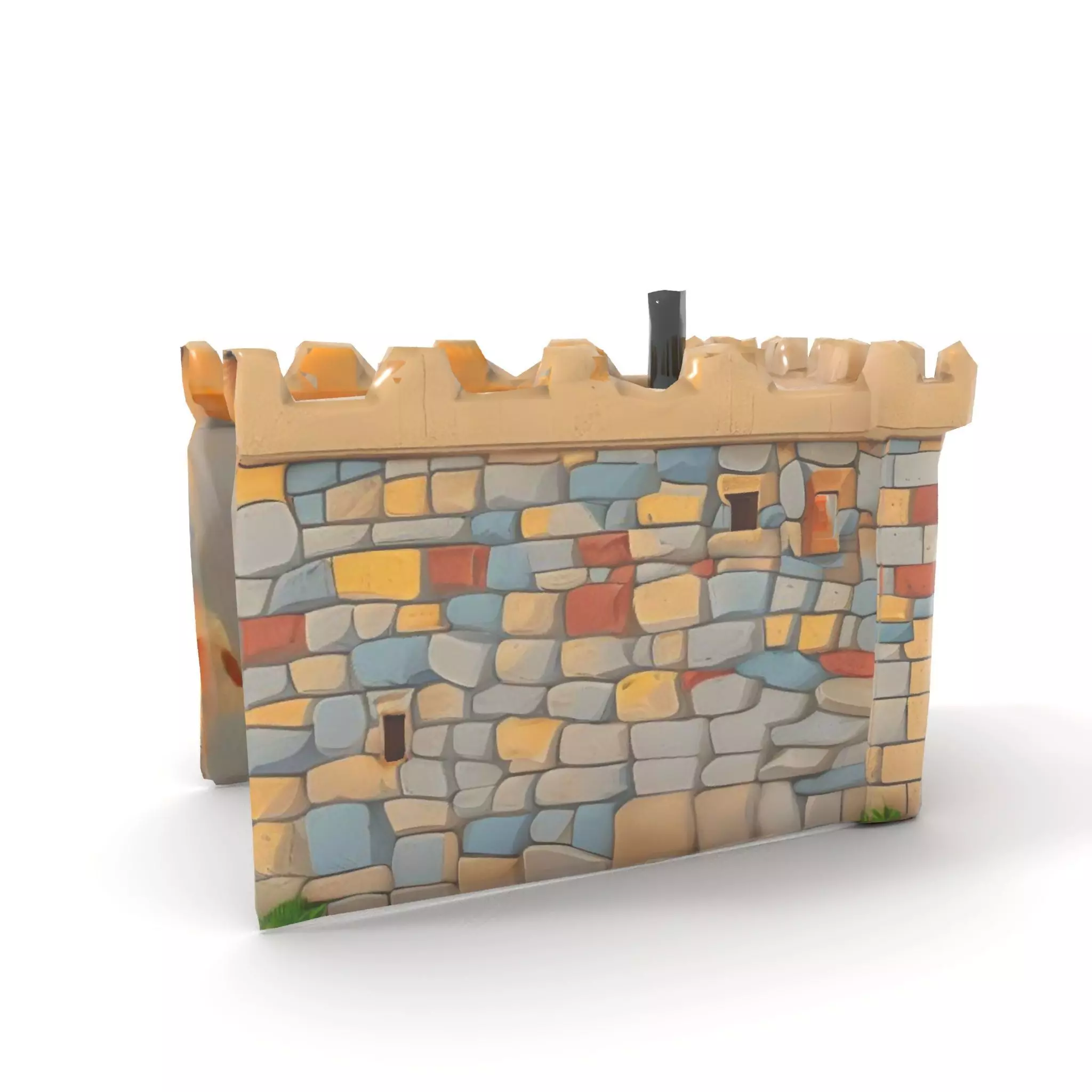 Stone Fortress Tower model pack Low-poly 3D model_7