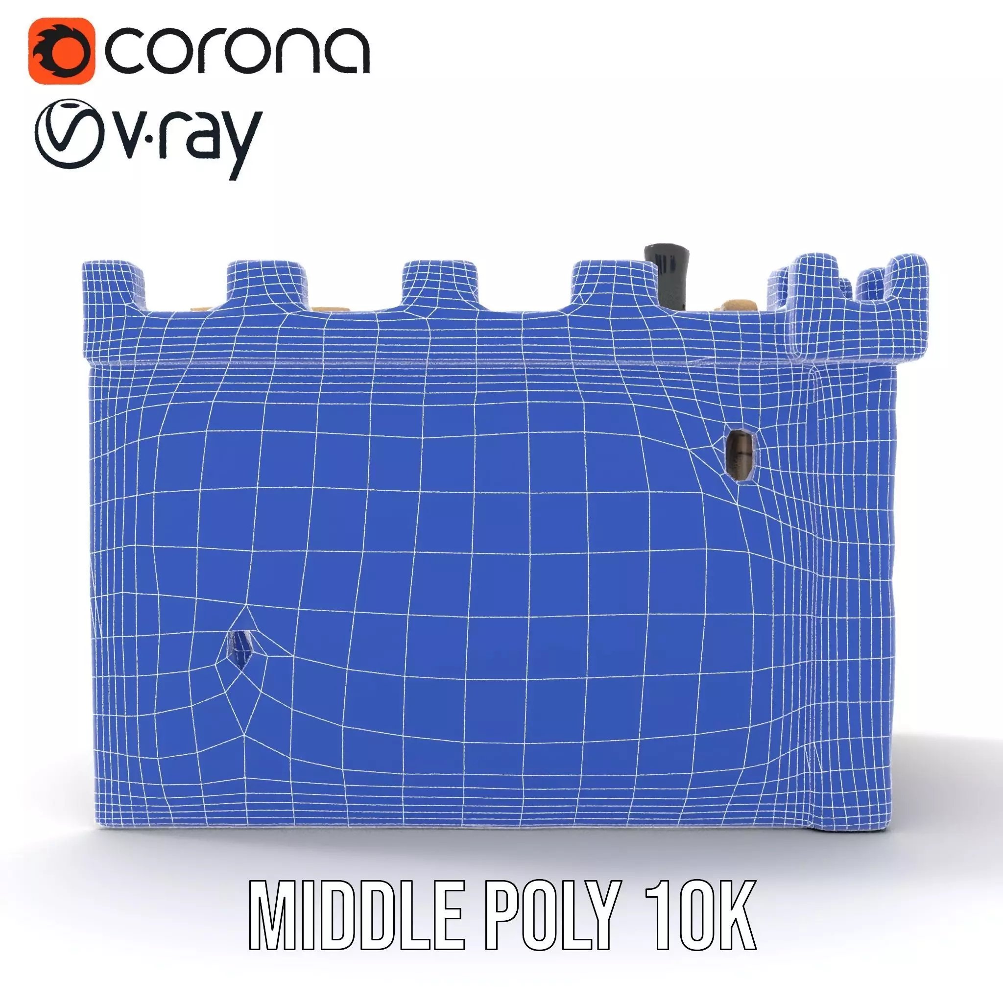 Stone Fortress Tower model pack Low-poly 3D model_13