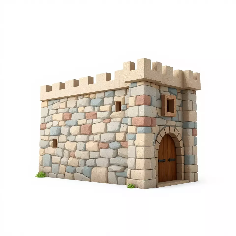 Stone Fortress Tower model pack Low-poly 3D model_2