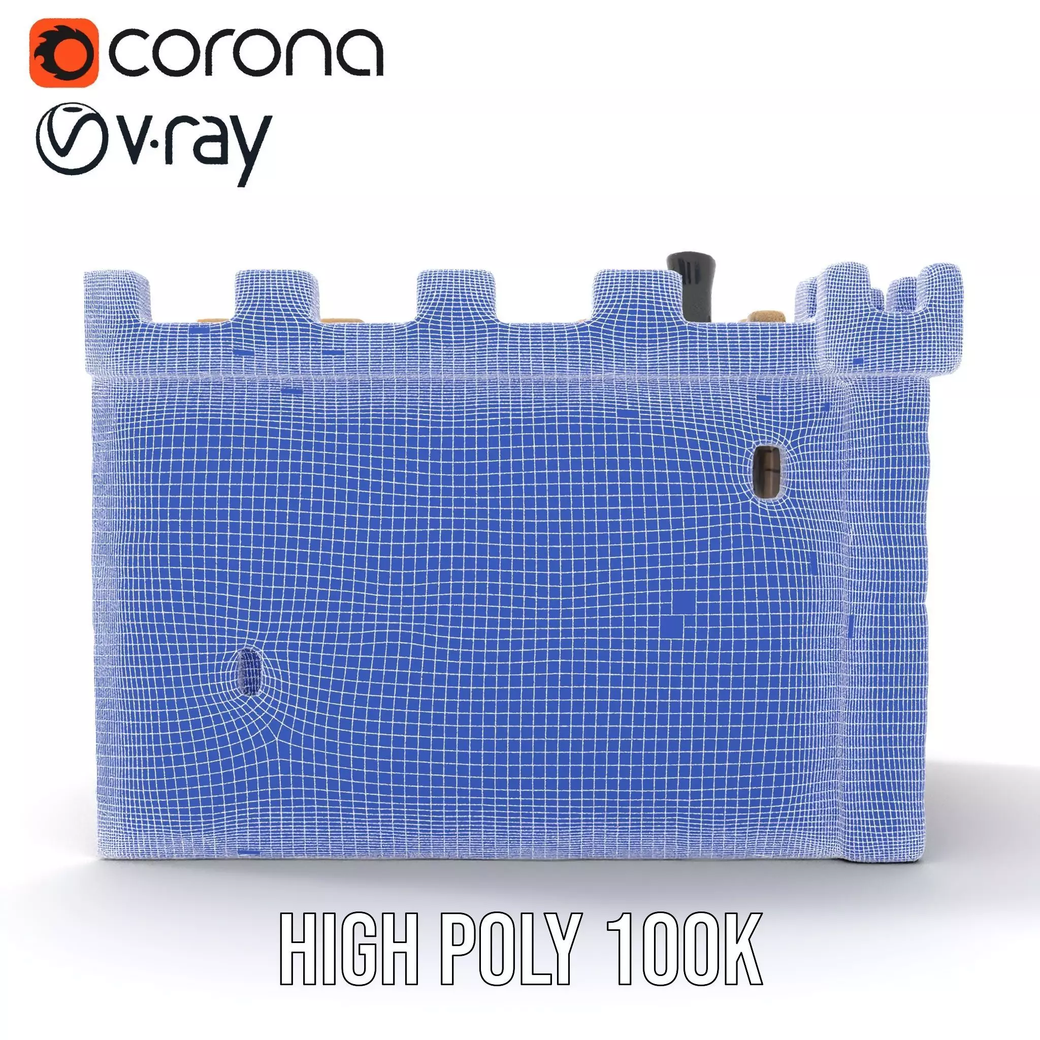 Stone Fortress Tower model pack Low-poly 3D model_31