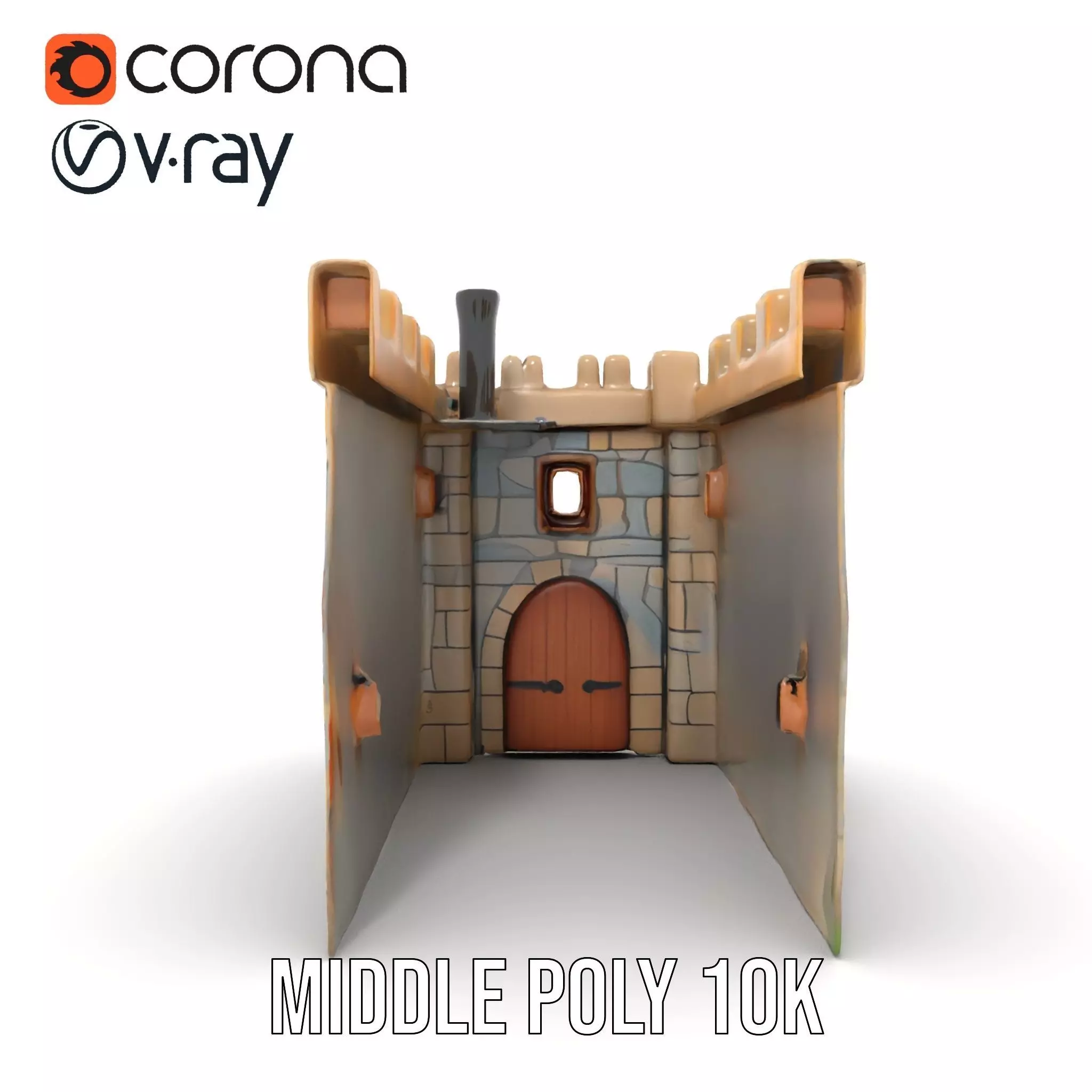 Stone Fortress Tower model pack Low-poly 3D model_22
