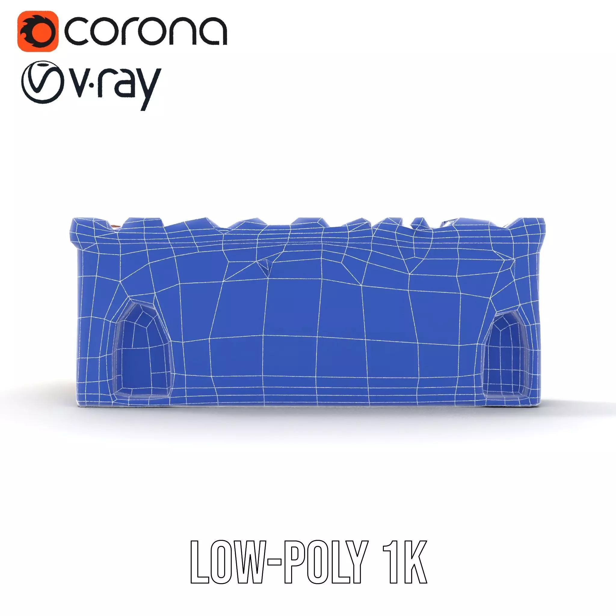 Colorful Castle Wall model pack Low-poly 3D model_28