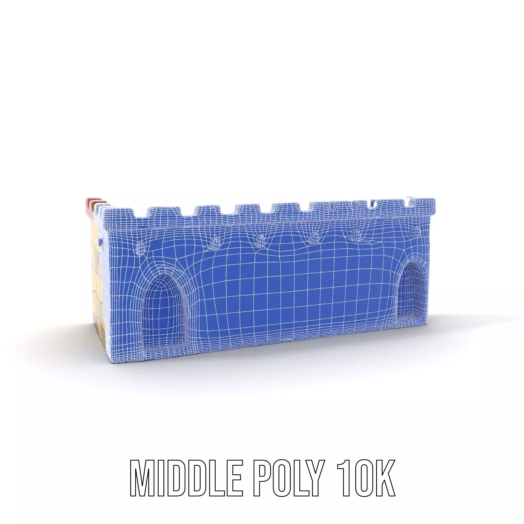 Colorful Castle Wall model pack Low-poly 3D model_13