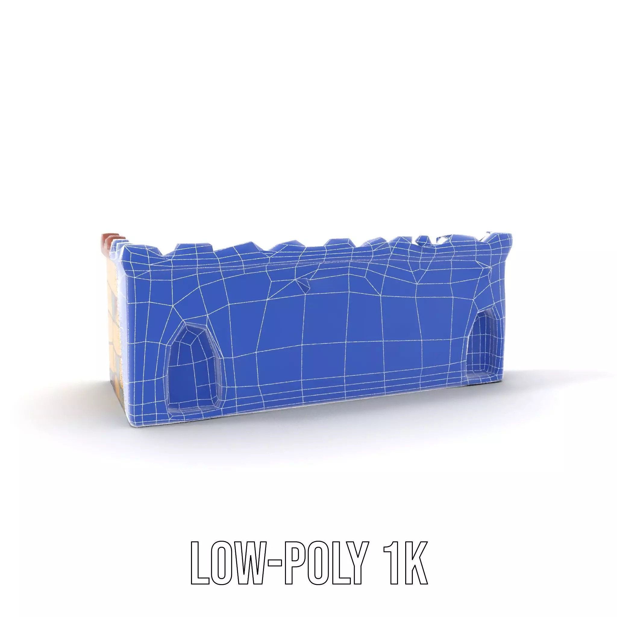Colorful Castle Wall model pack Low-poly 3D model_17